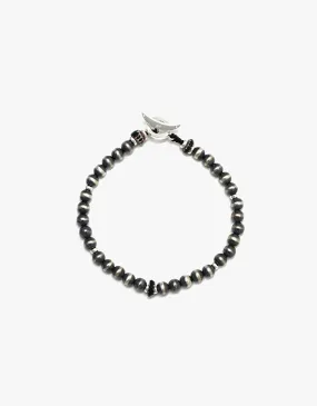 5MM Bracelet - Navajo Pearl Silver