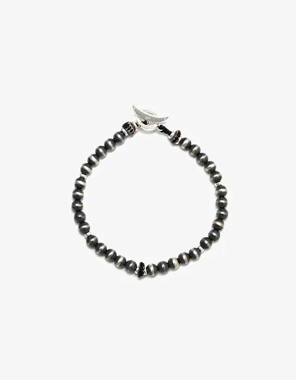 5MM Bracelet - Navajo Pearl Silver