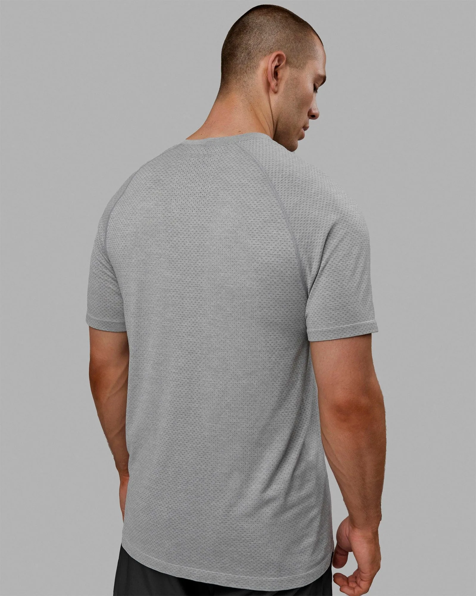 AeroFLX  Seamless Tee - Light Grey Marl