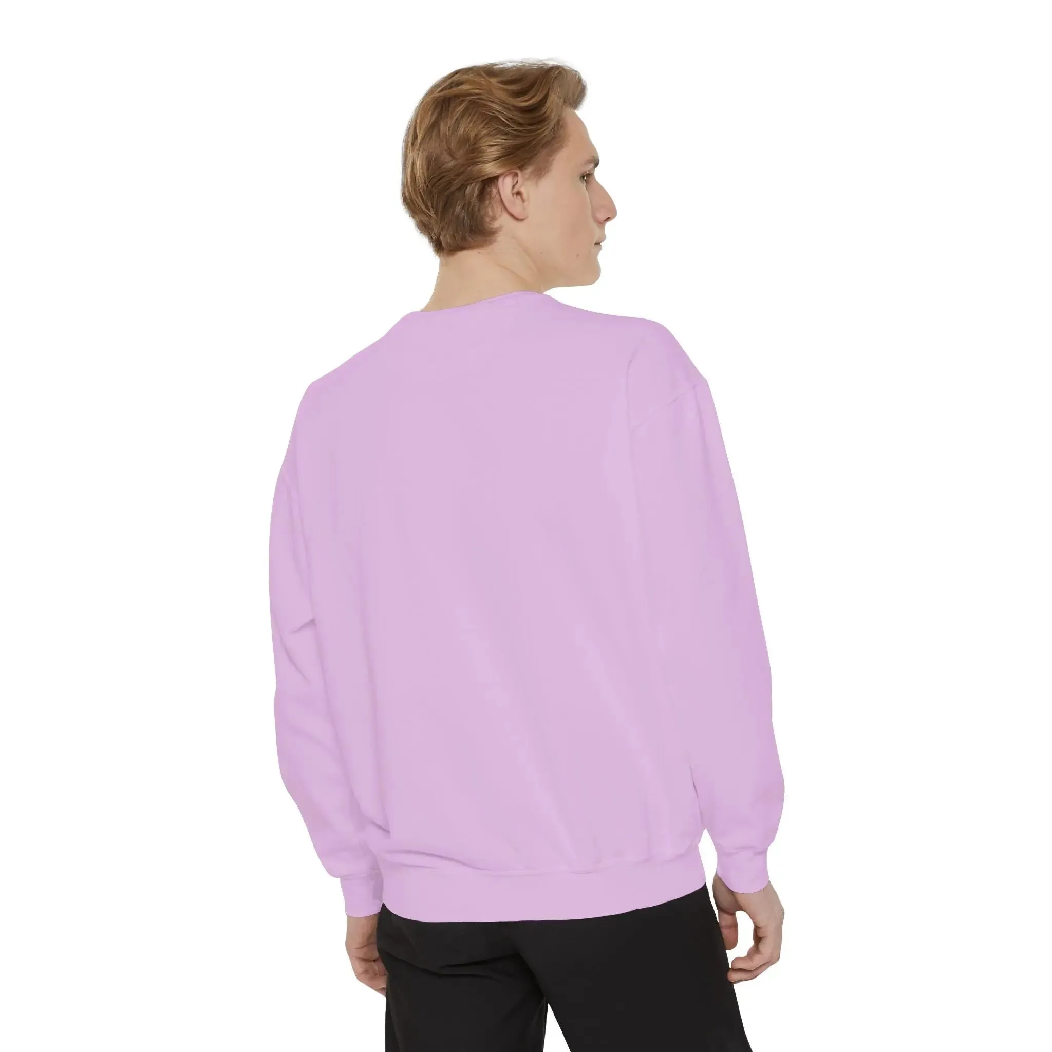Artistic Mens & women Garment-Dyed Sweatshirt with Abstract Design