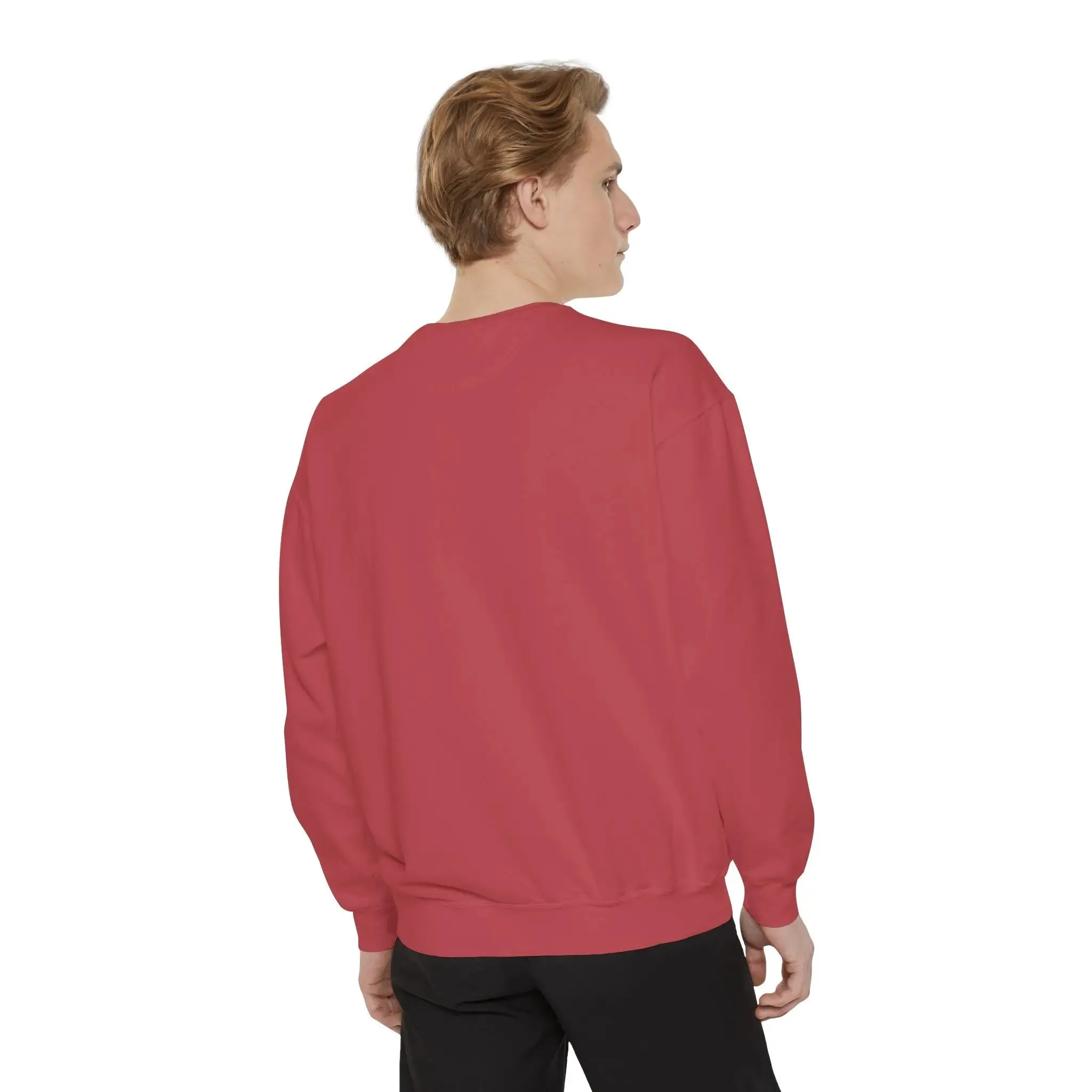 Artistic Mens & women Garment-Dyed Sweatshirt with Abstract Design