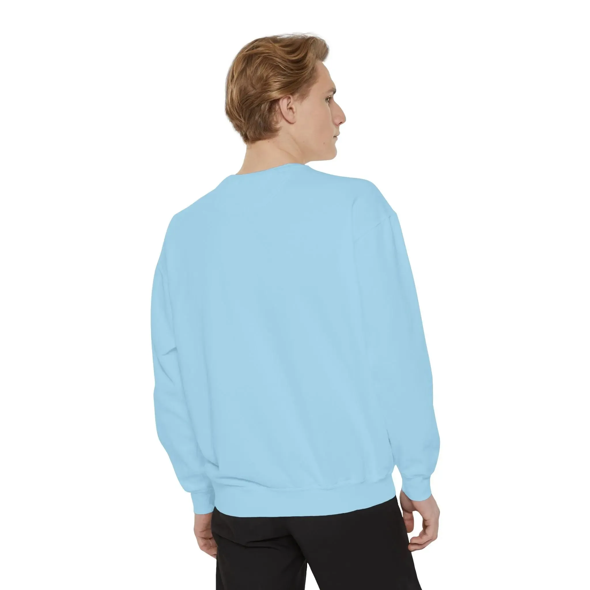 Artistic Mens & women Garment-Dyed Sweatshirt with Abstract Design