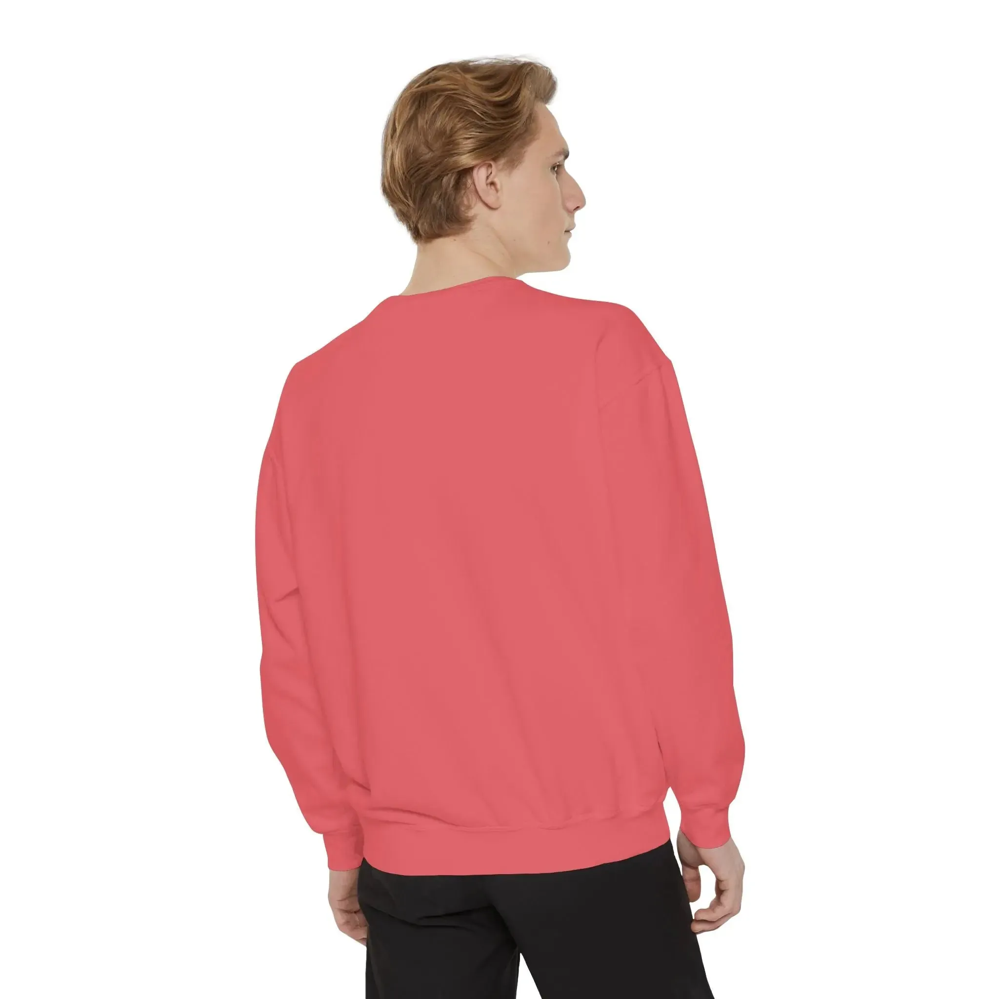 Artistic Mens & women Garment-Dyed Sweatshirt with Abstract Design