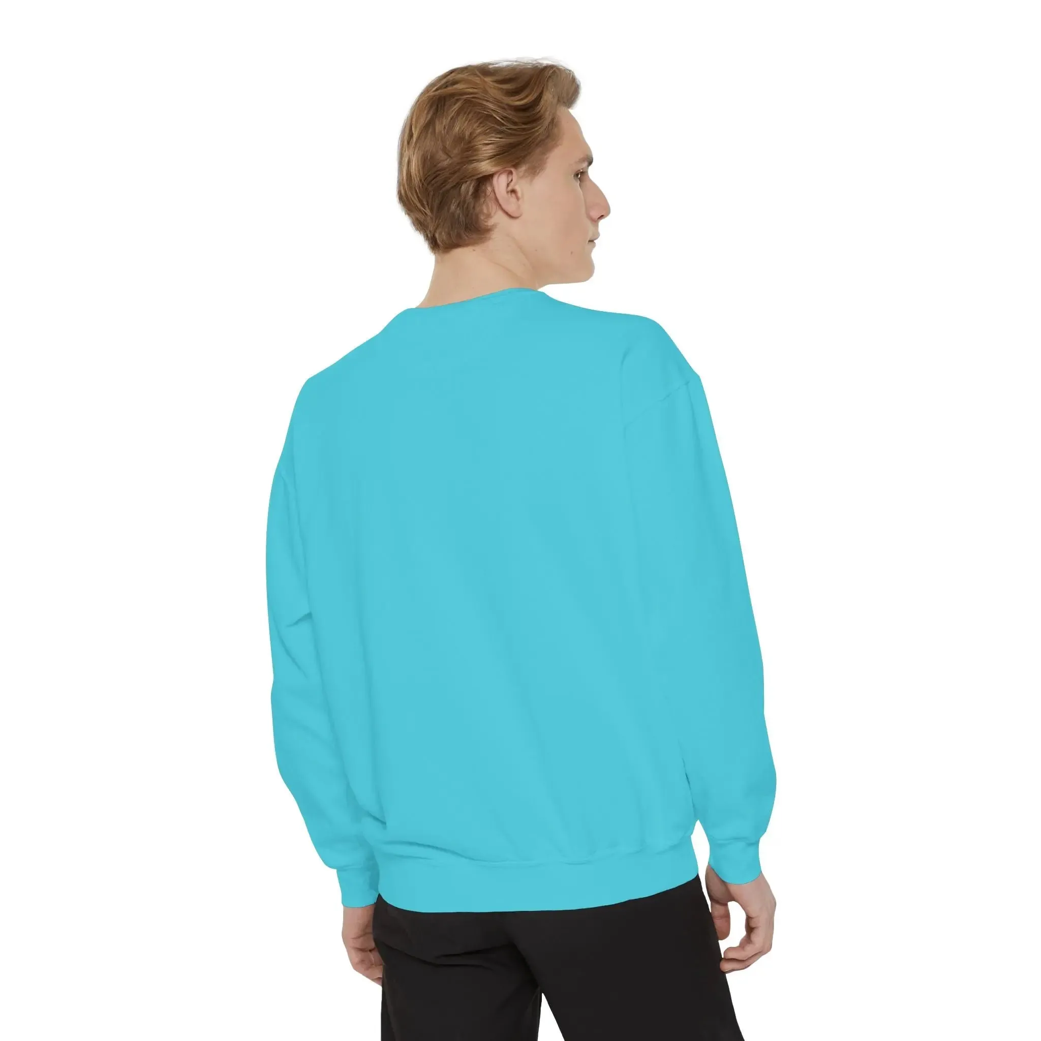 Artistic Mens & women Garment-Dyed Sweatshirt with Abstract Design