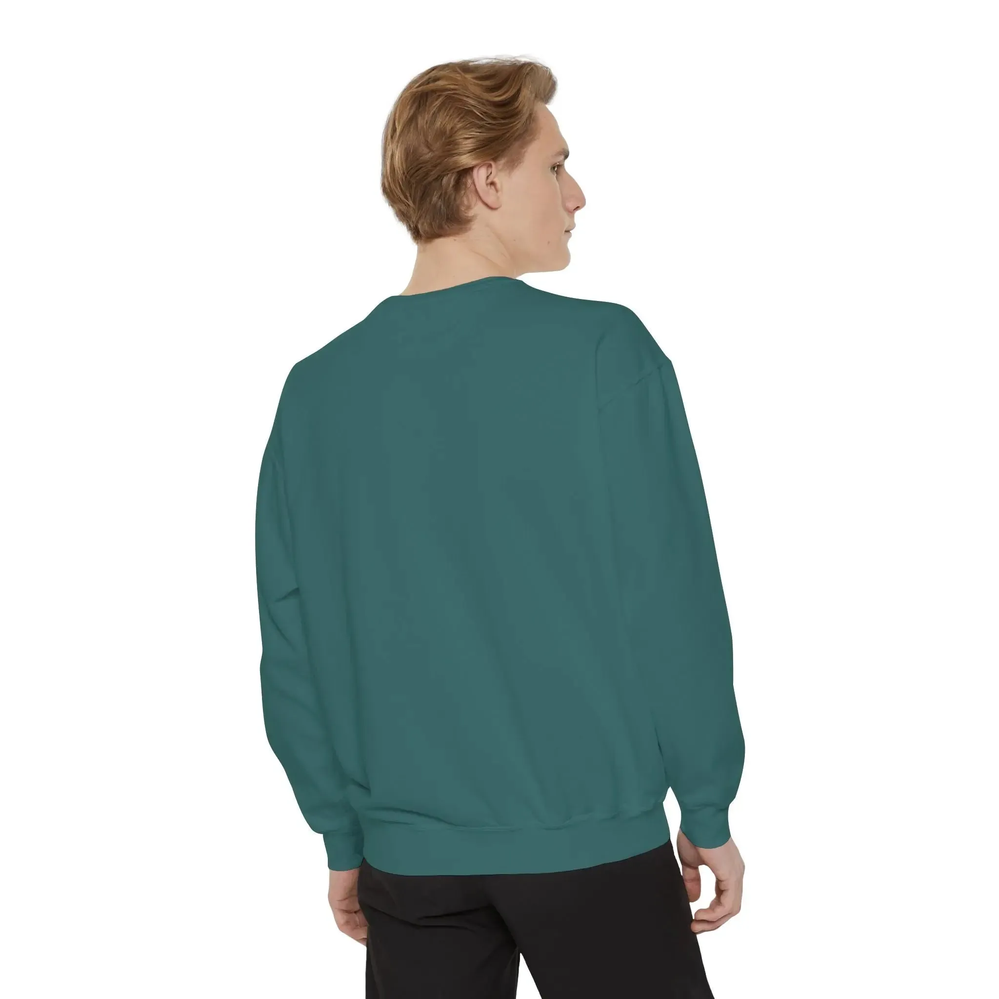 Artistic Mens & women Garment-Dyed Sweatshirt with Abstract Design