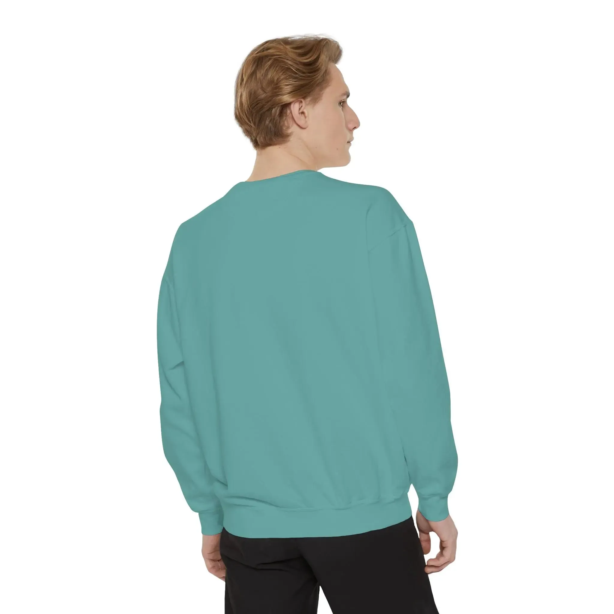 Artistic Mens & women Garment-Dyed Sweatshirt with Abstract Design