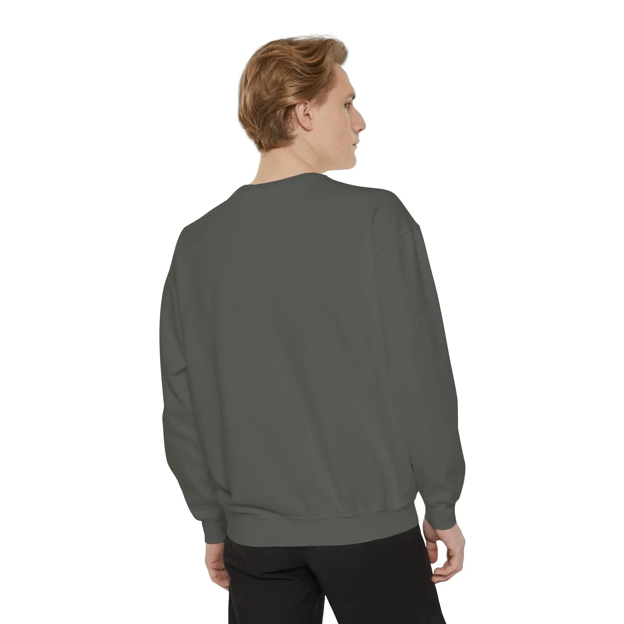 Artistic Mens & women Garment-Dyed Sweatshirt with Abstract Design