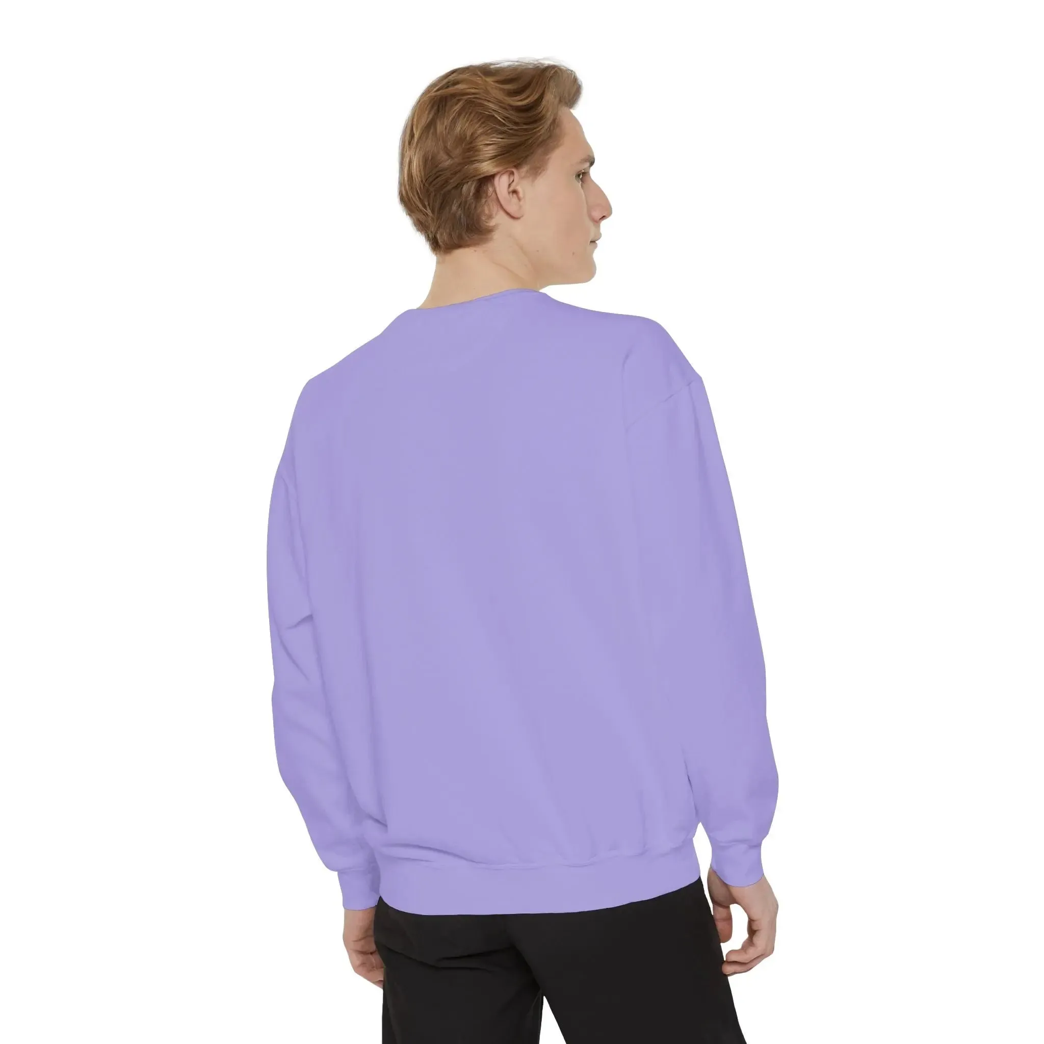 Artistic Mens & women Garment-Dyed Sweatshirt with Abstract Design