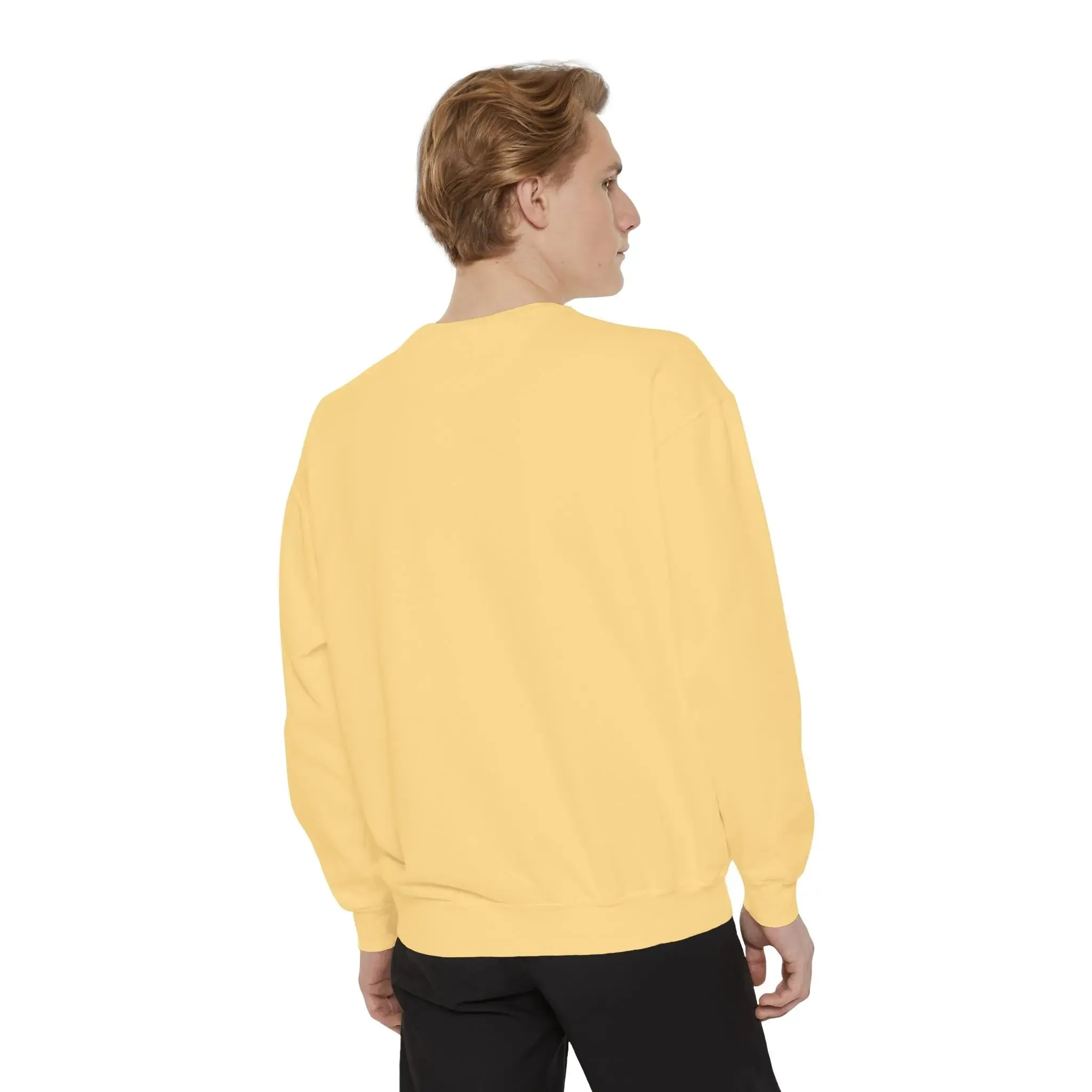 Artistic Mens & women Garment-Dyed Sweatshirt with Abstract Design