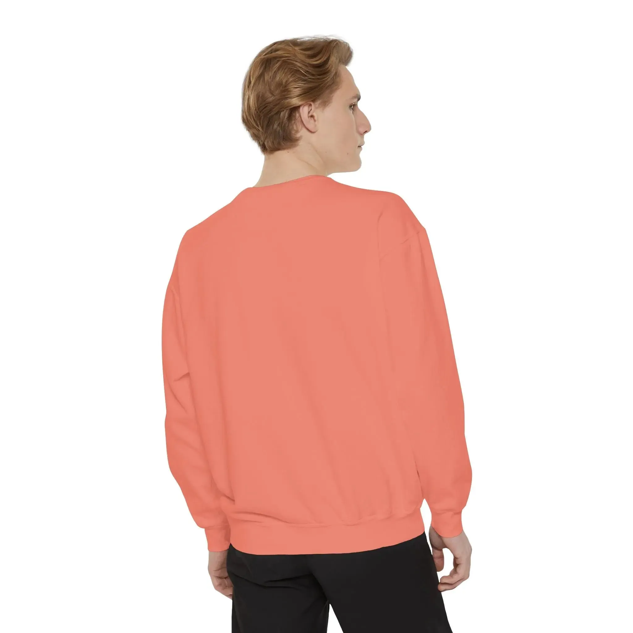 Artistic Mens & women Garment-Dyed Sweatshirt with Abstract Design
