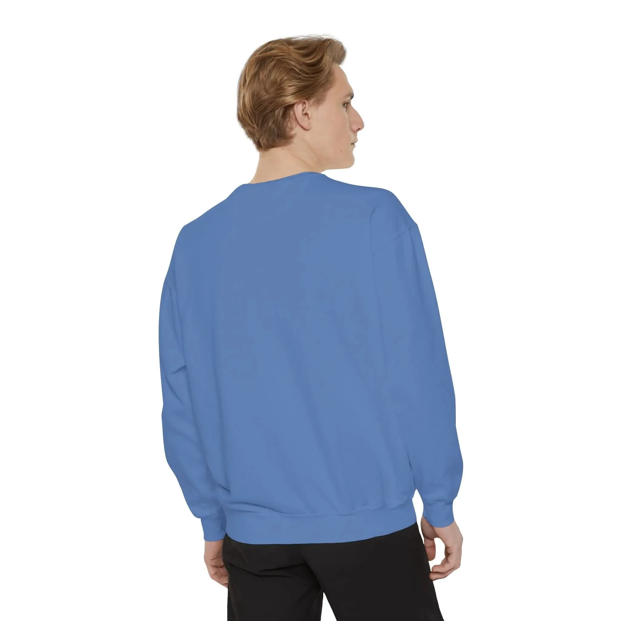 Artistic Mens & women Garment-Dyed Sweatshirt with Abstract Design