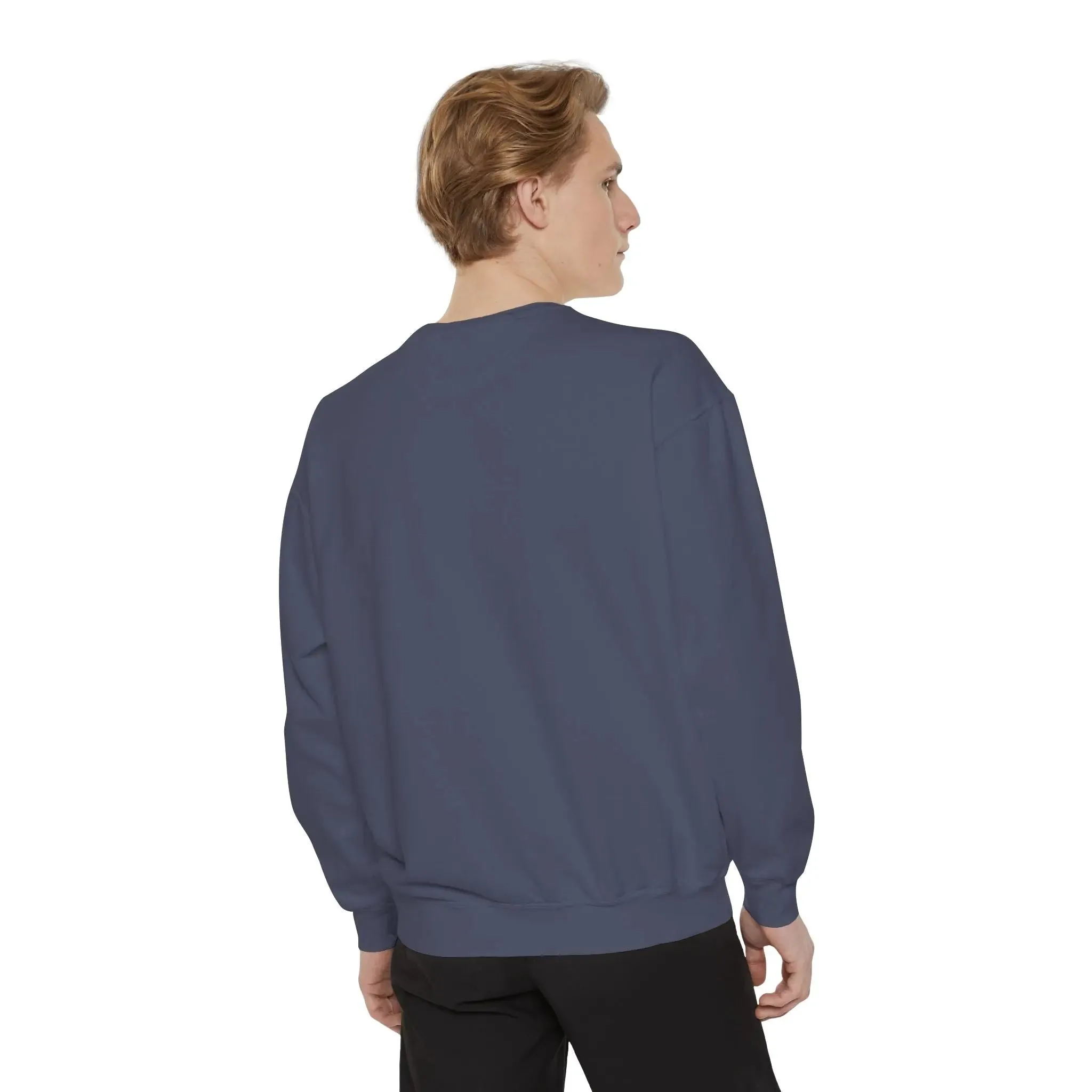 Artistic Mens & women Garment-Dyed Sweatshirt with Abstract Design