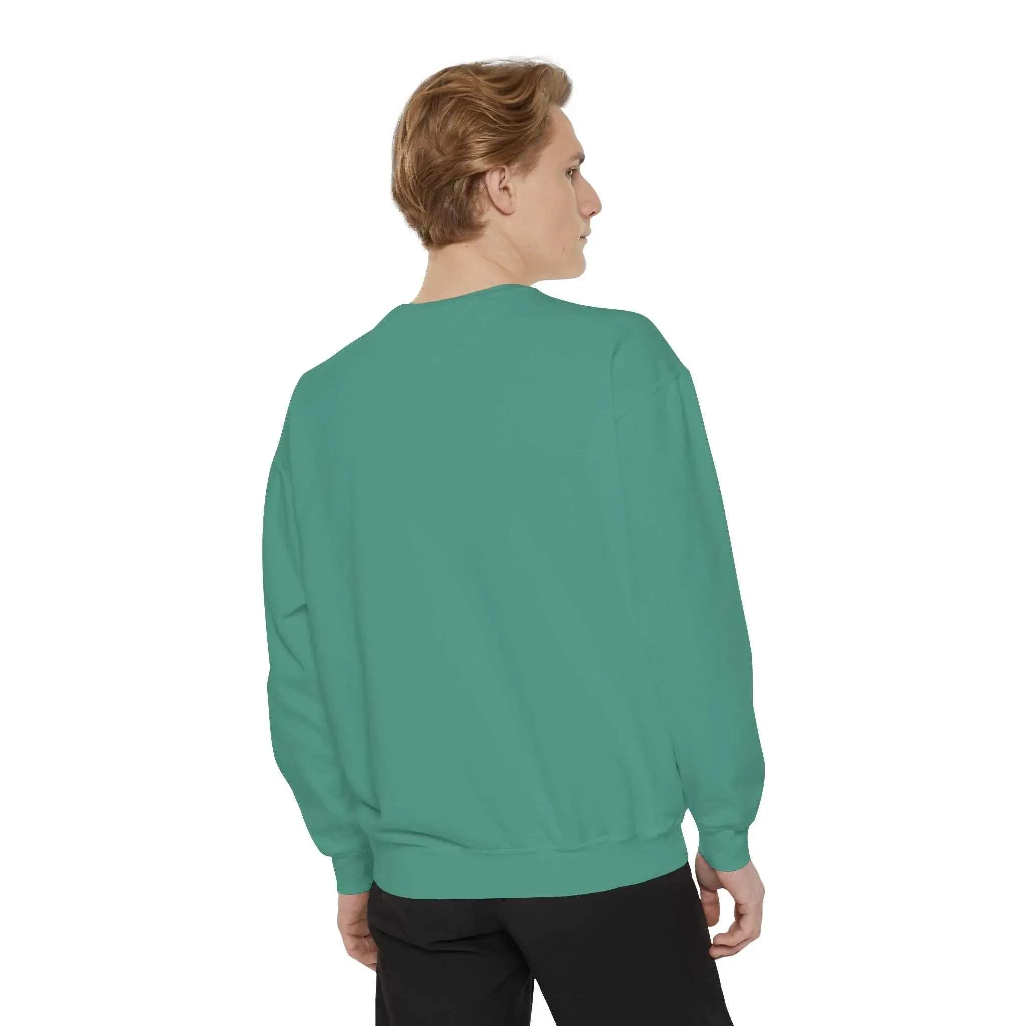 Artistic Mens & women Garment-Dyed Sweatshirt with Abstract Design