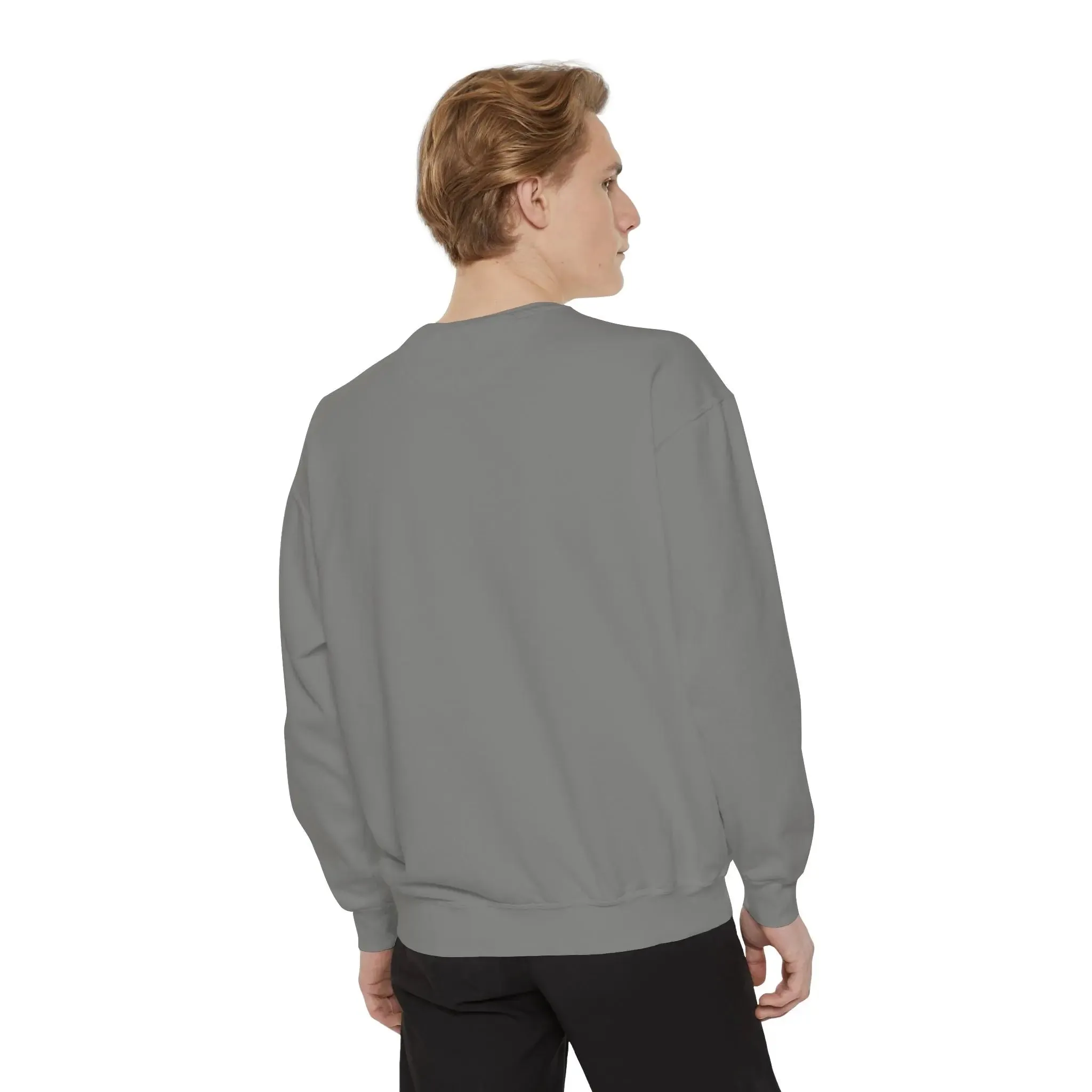 Artistic Mens & women Garment-Dyed Sweatshirt with Abstract Design