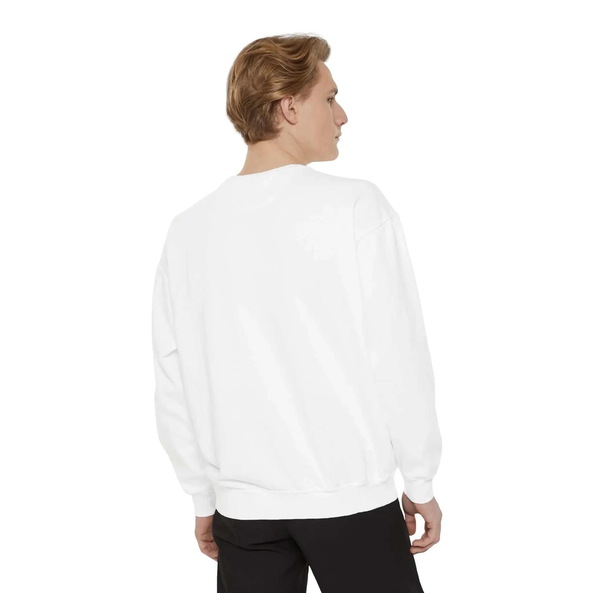 Artistic Mens & women Garment-Dyed Sweatshirt with Abstract Design