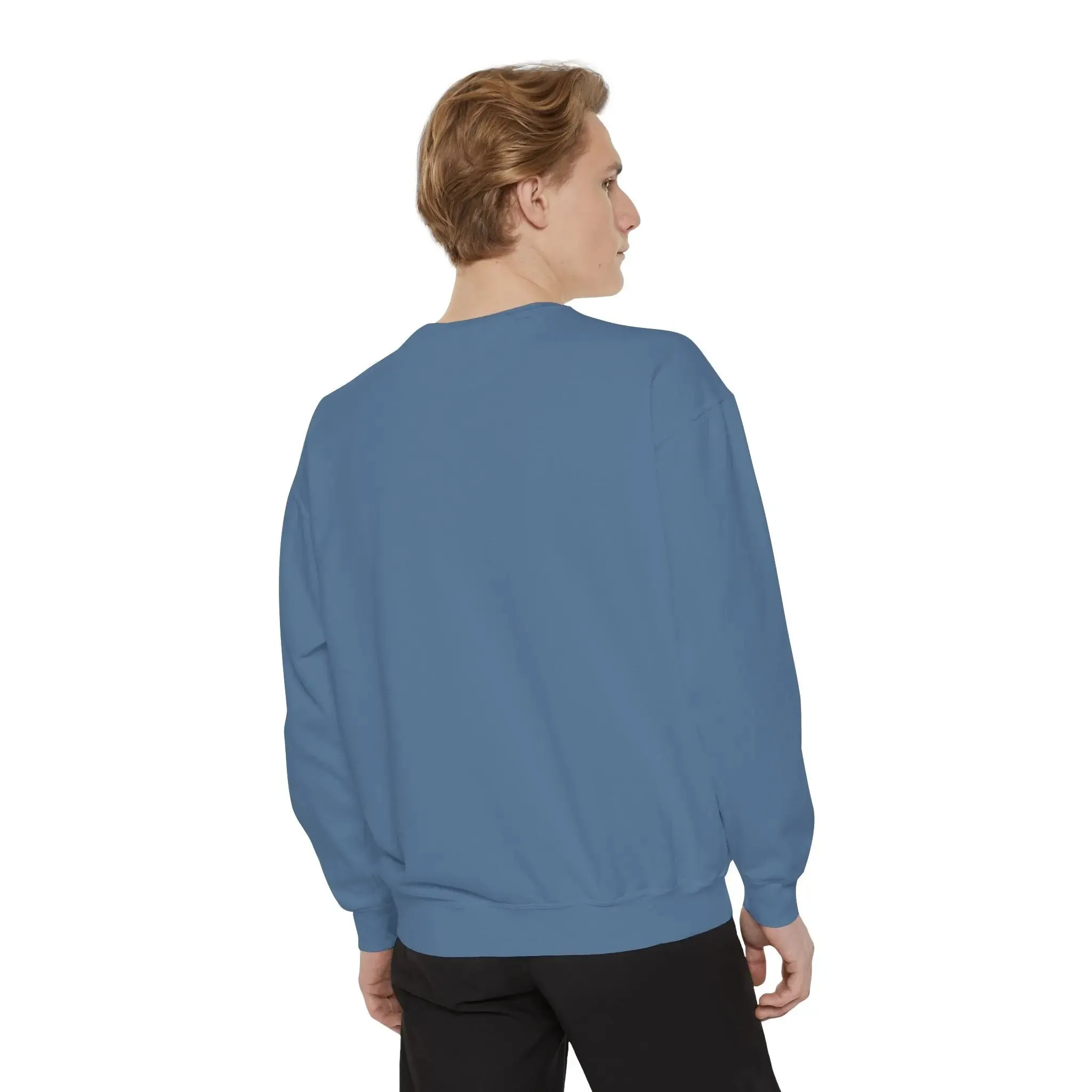 Artistic Mens & women Garment-Dyed Sweatshirt with Abstract Design