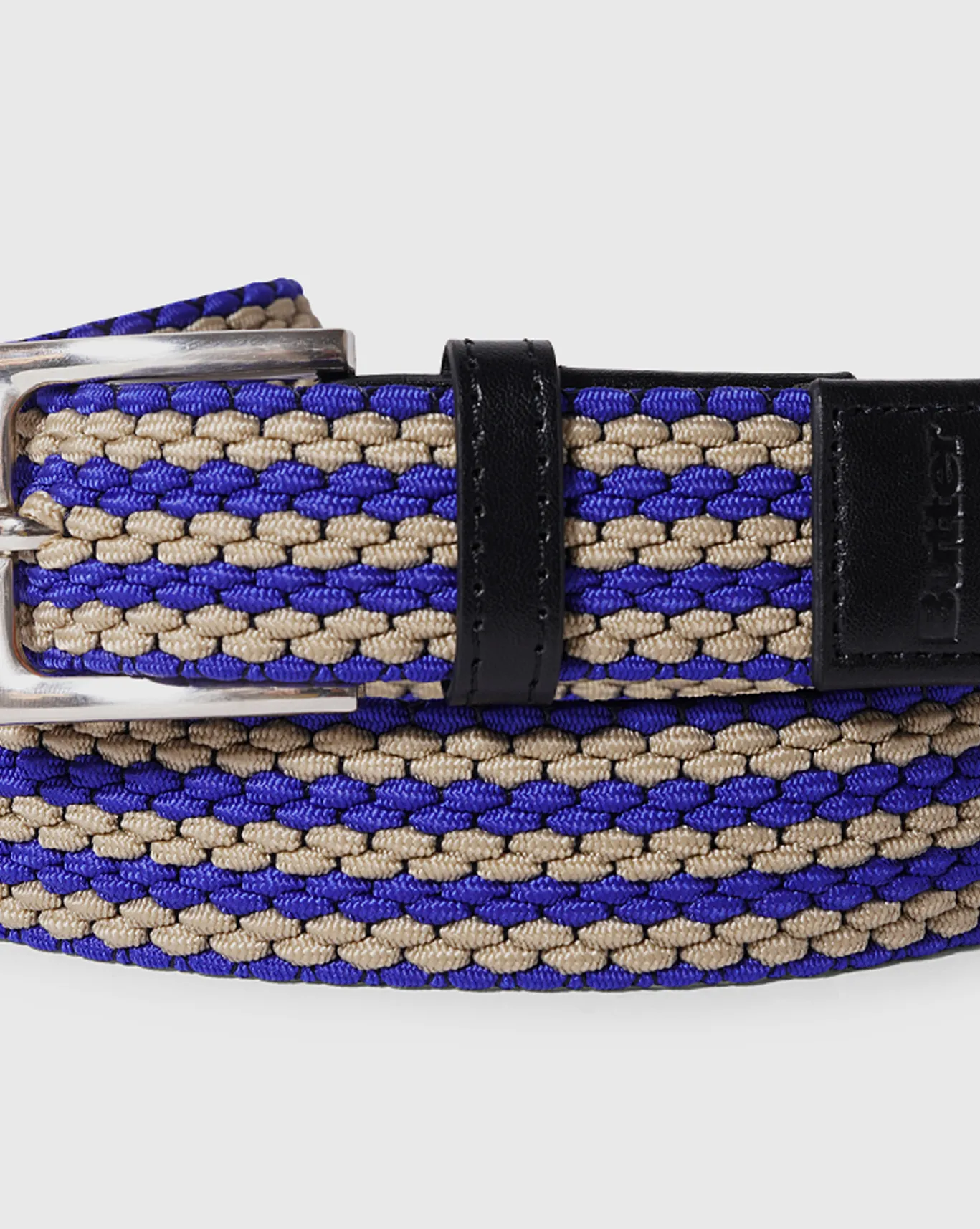 Butter Goods Braided Belt - Navy/Cream