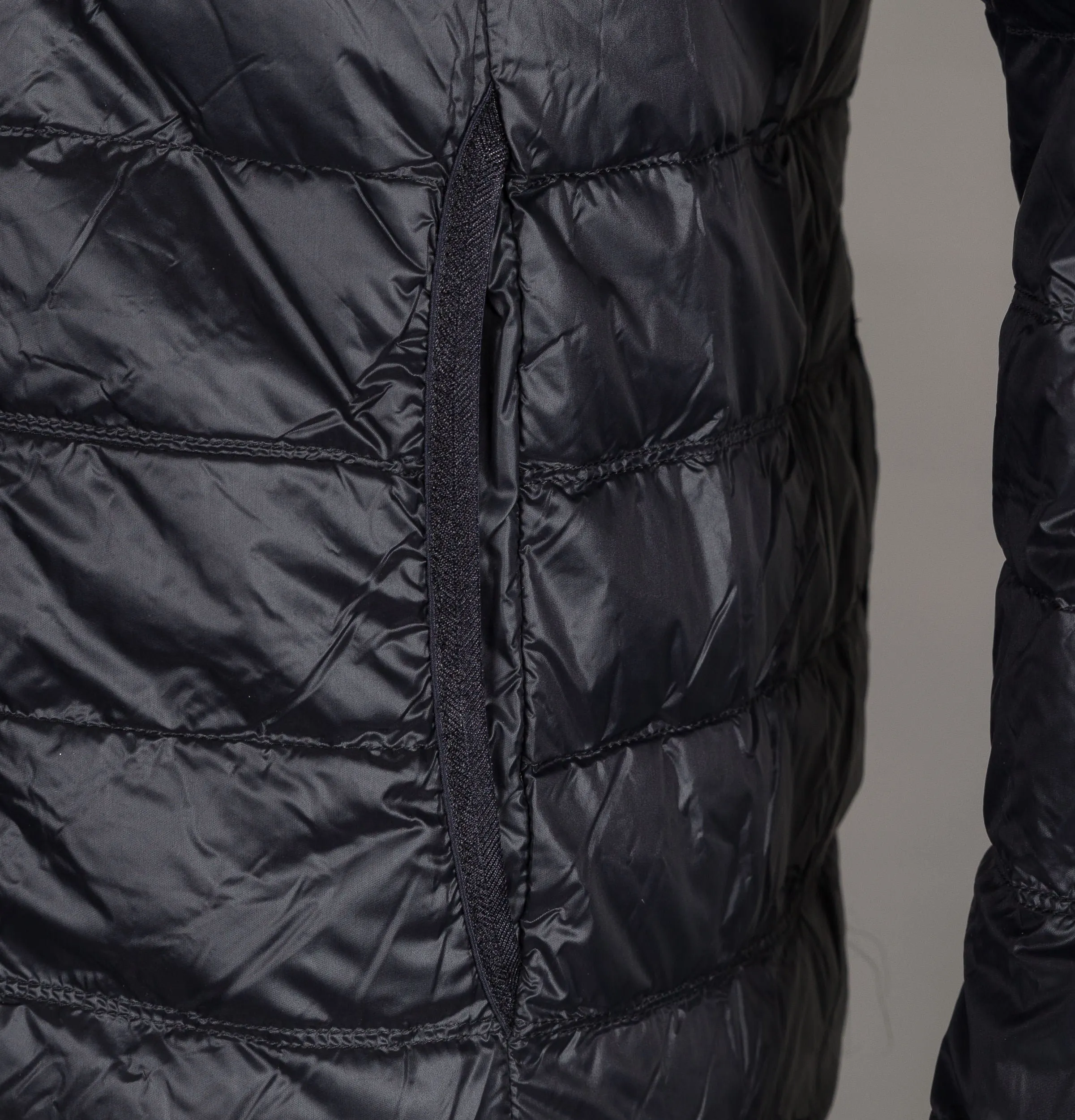 EA7 Quilted Down Hooded Jacket Black/Gold