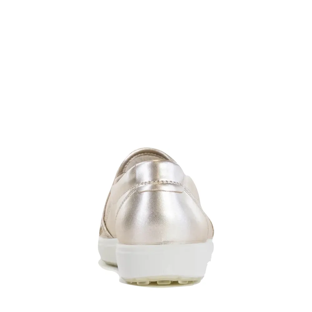 Ecco Women's Soft 7 Woven II Slip On in Pure White Gold