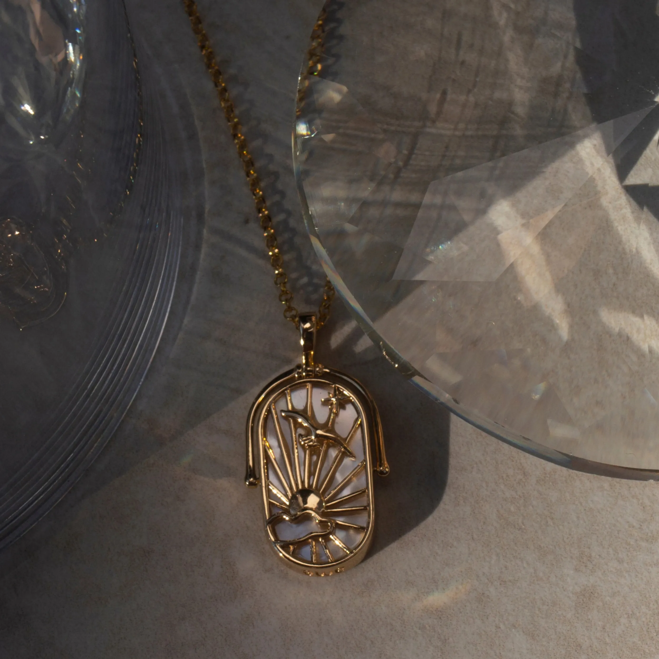 Element Necklace with 2mm French Cable Chain