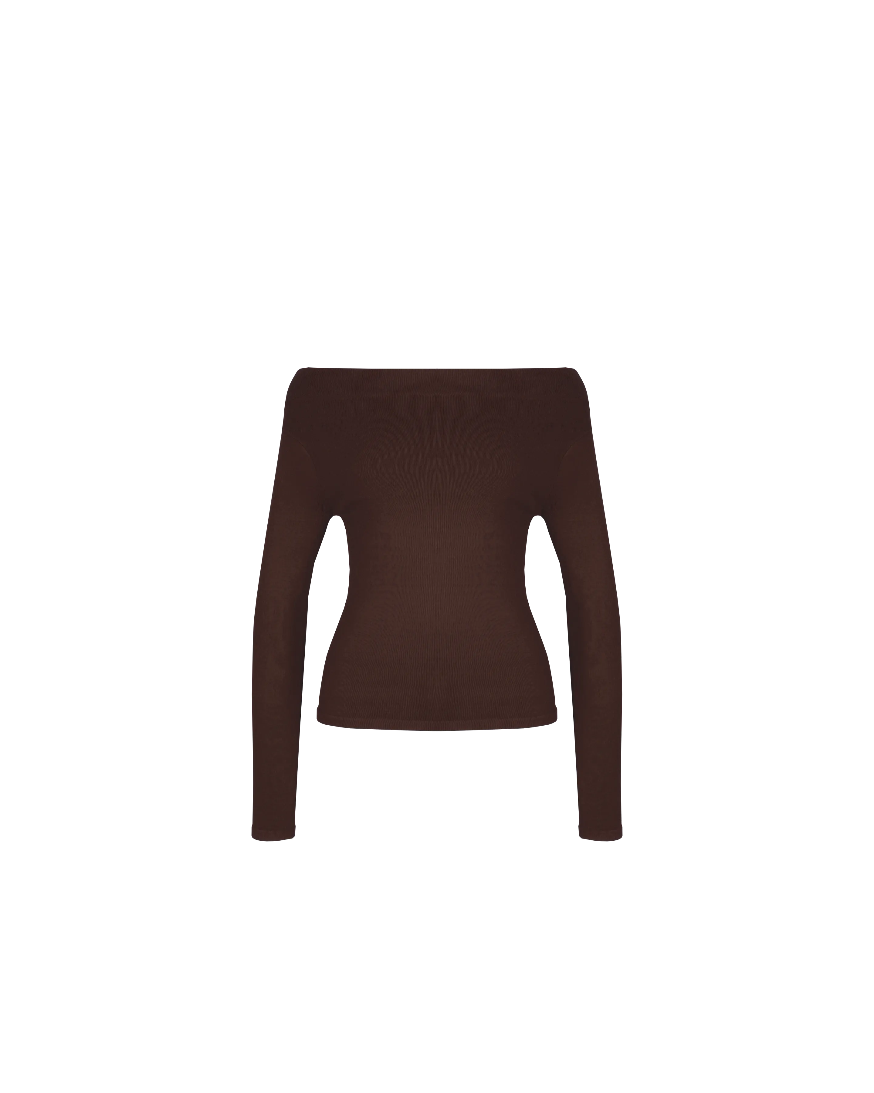 EMMA KNIT LONG SLEEVE  CHOCOLATE