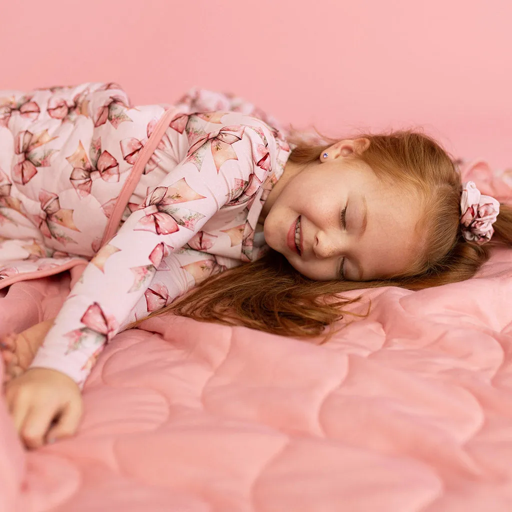 Everly Jane & Velvet Pink Reversible Quilted Patoo® Blanket