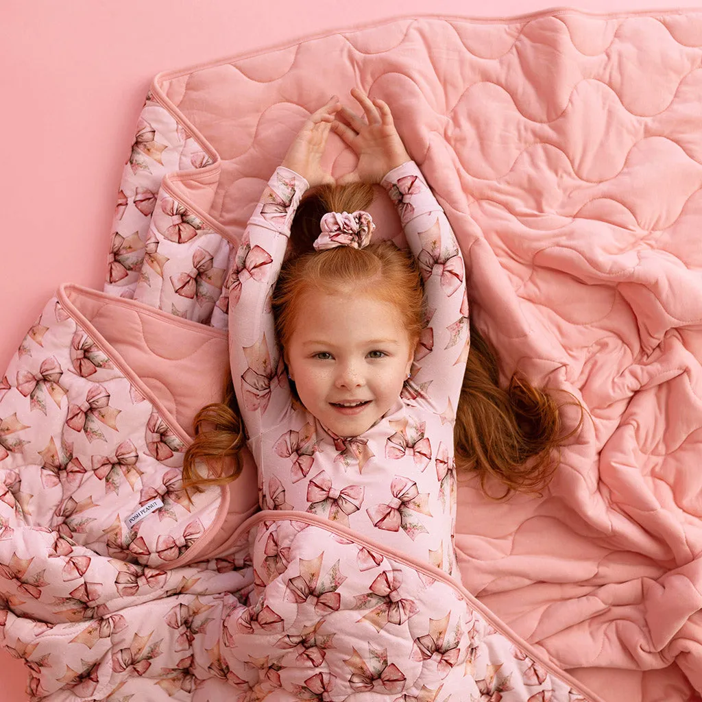 Everly Jane & Velvet Pink Reversible Quilted Patoo® Blanket