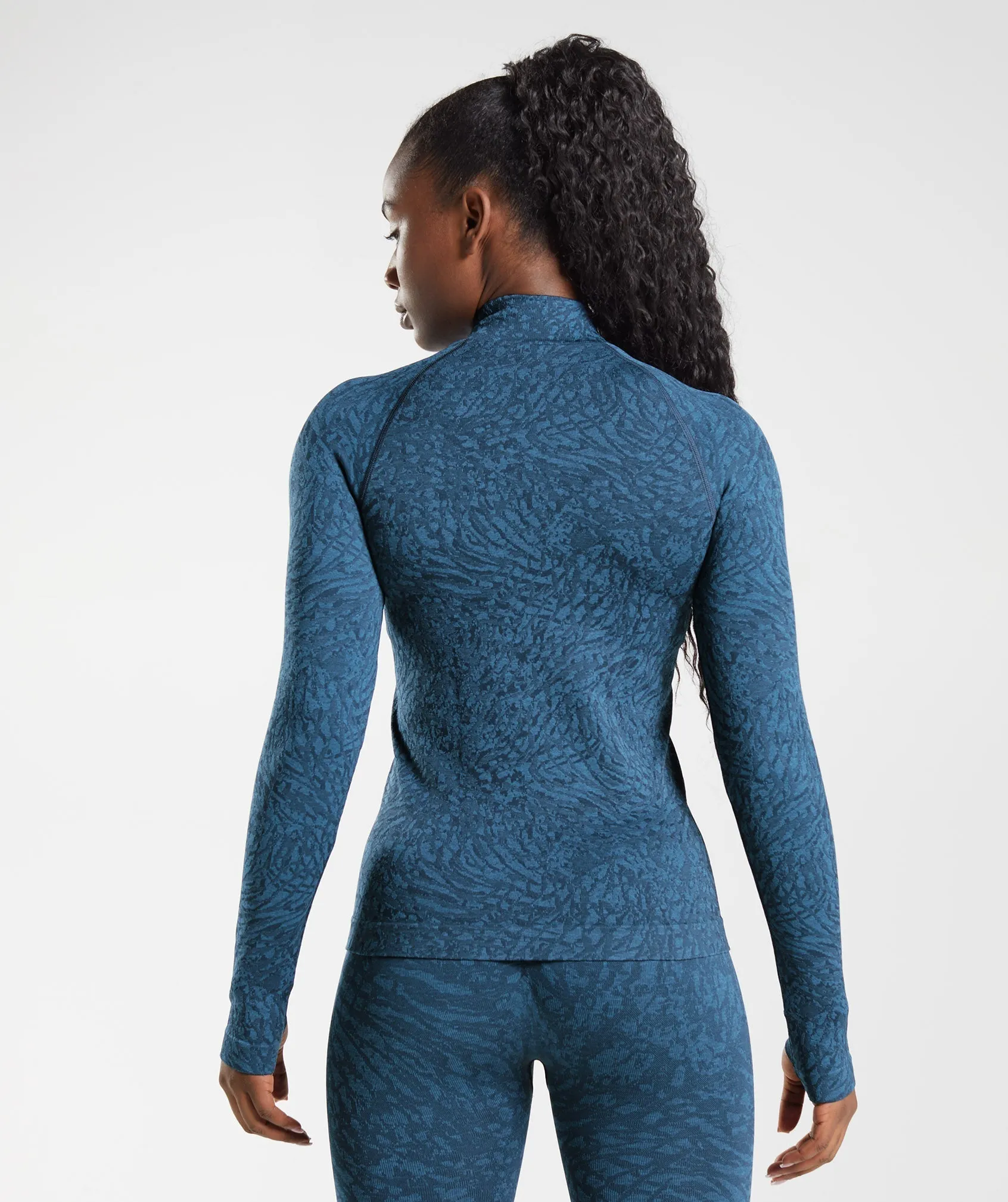Gymshark Adapt Animal Zip Through - Wild | Navy