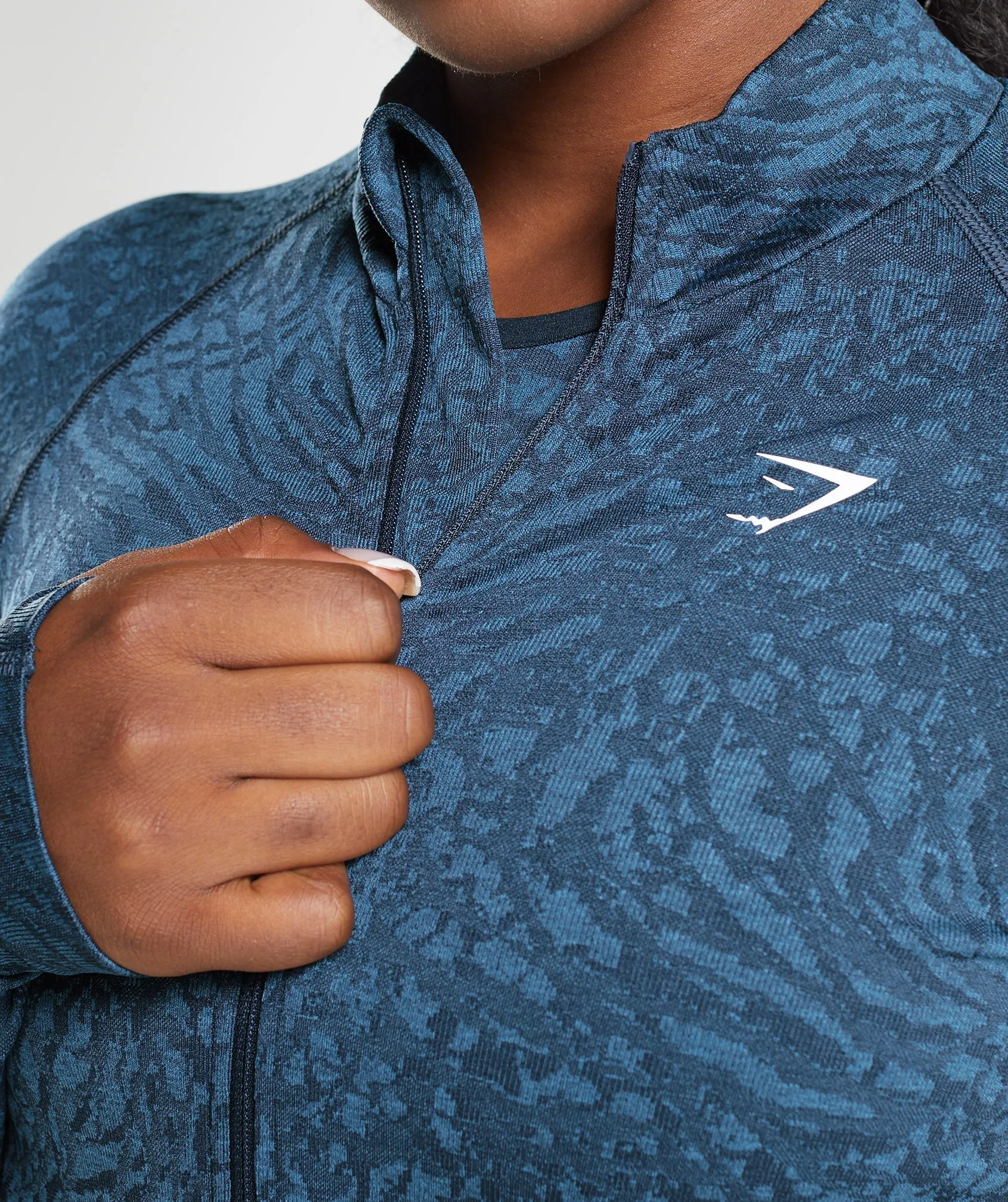 Gymshark Adapt Animal Zip Through - Wild | Navy