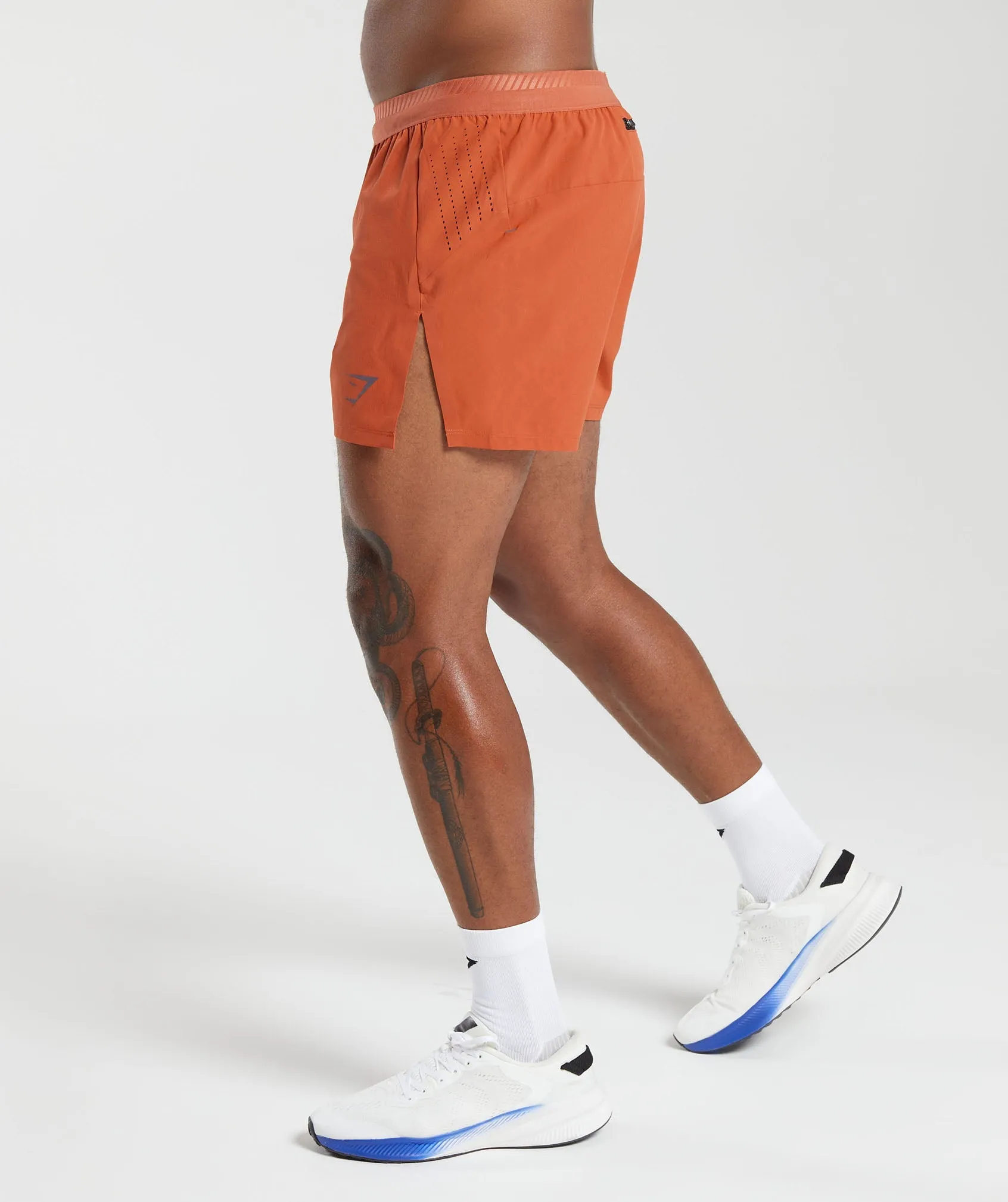 Gymshark Apex Run 4" Shorts - Rust Orange