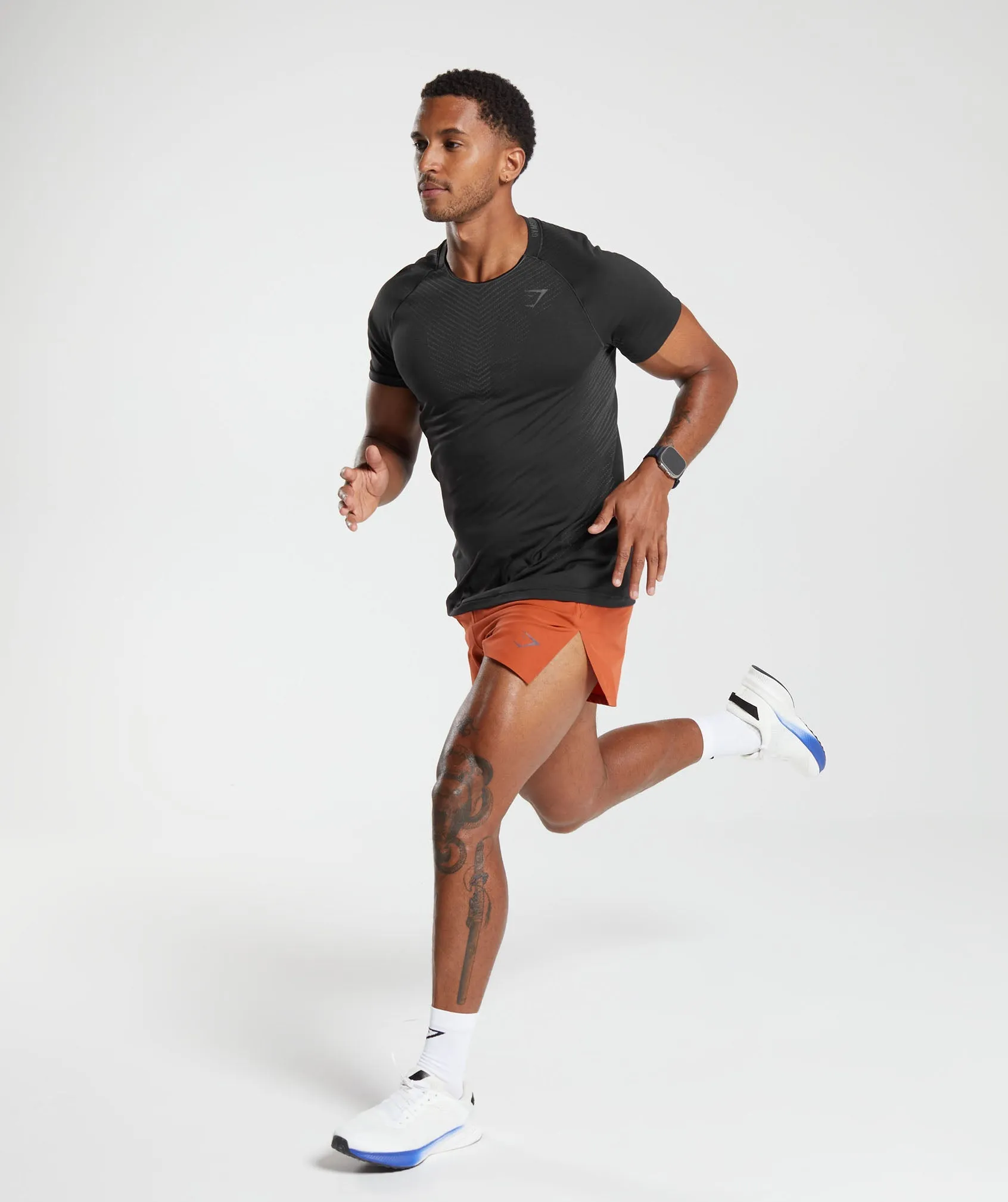 Gymshark Apex Run 4" Shorts - Rust Orange