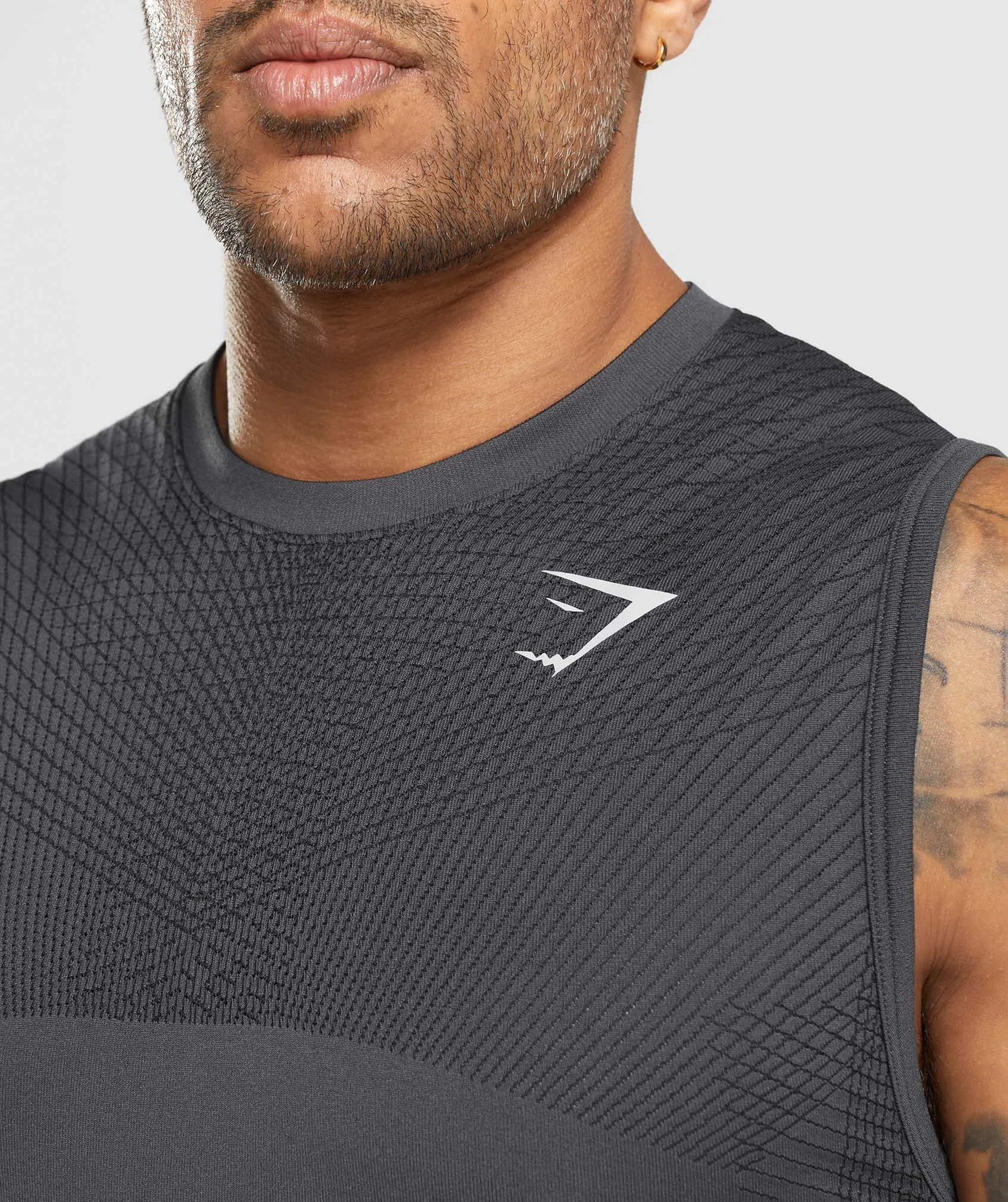 Gymshark Apex Seamless Tank - Onyx Grey/Black