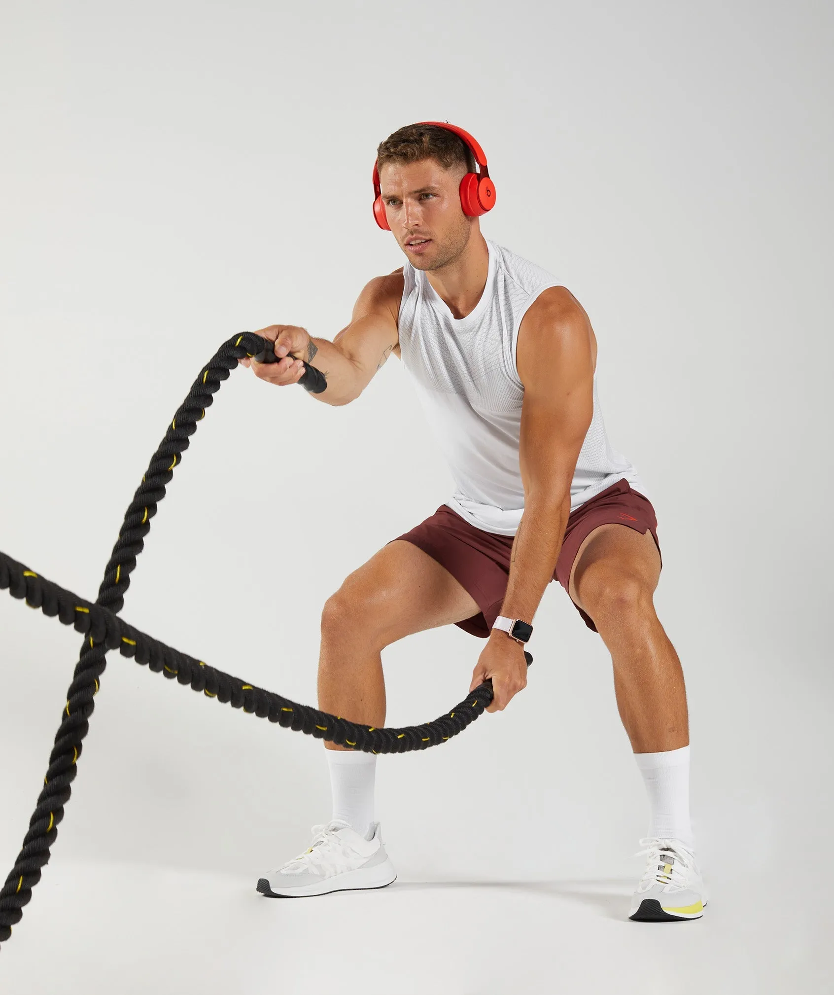 Gymshark Apex Seamless Tank - White/Light Grey
