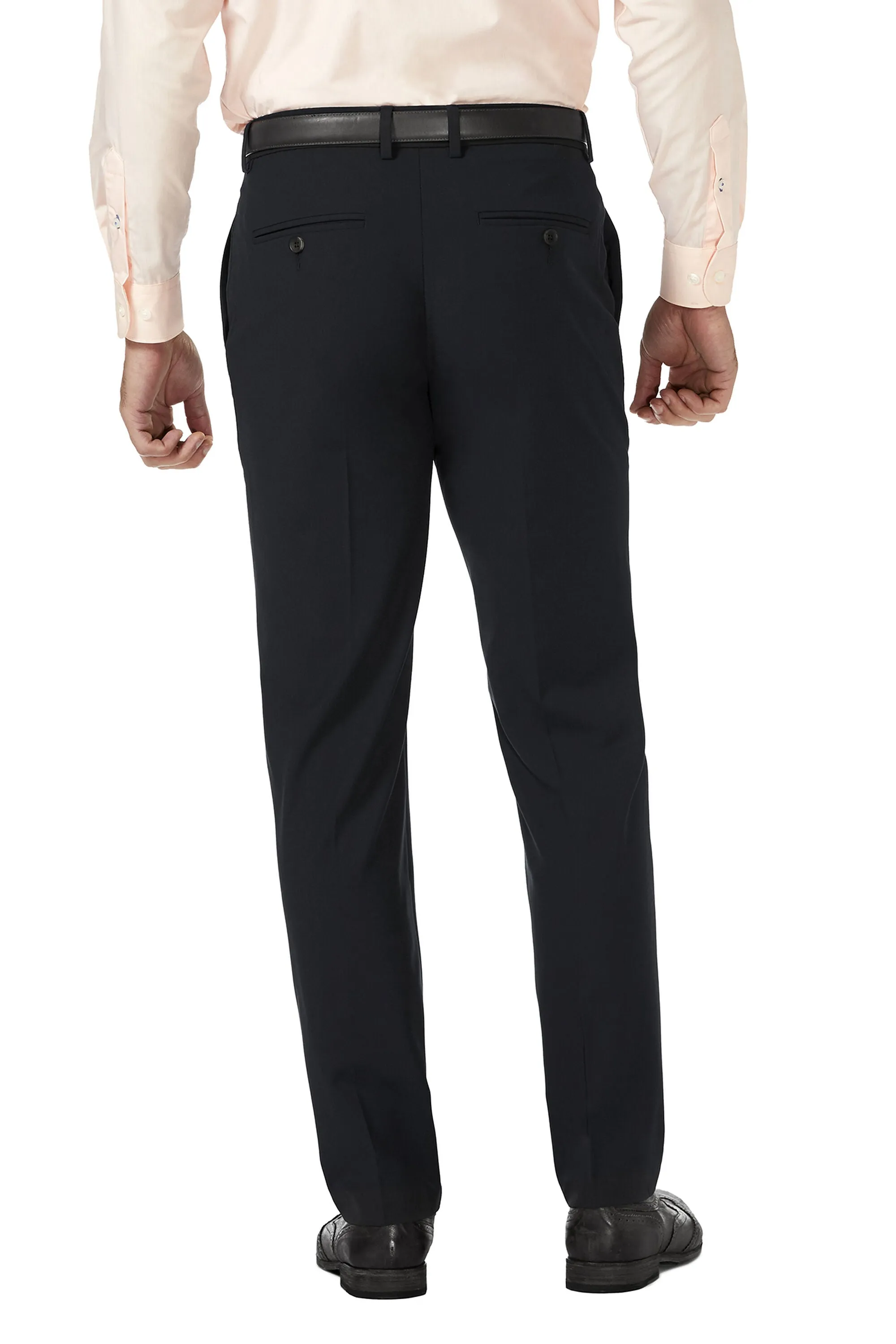 HAGGAR JMH PREMIUM SLIM DRESS PANT- BLACK & CHARCOAL