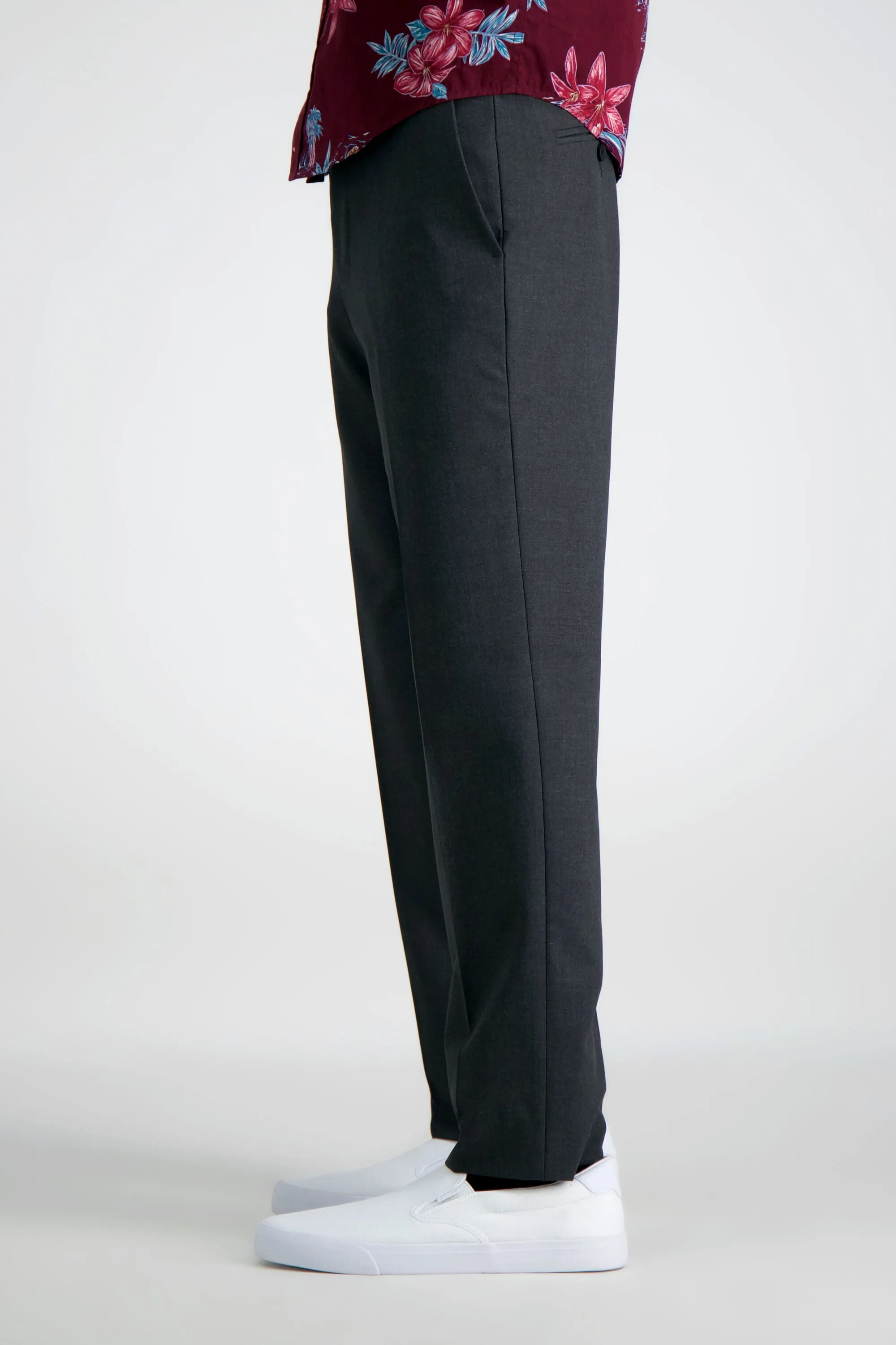 HAGGAR JMH PREMIUM SLIM DRESS PANT- BLACK & CHARCOAL