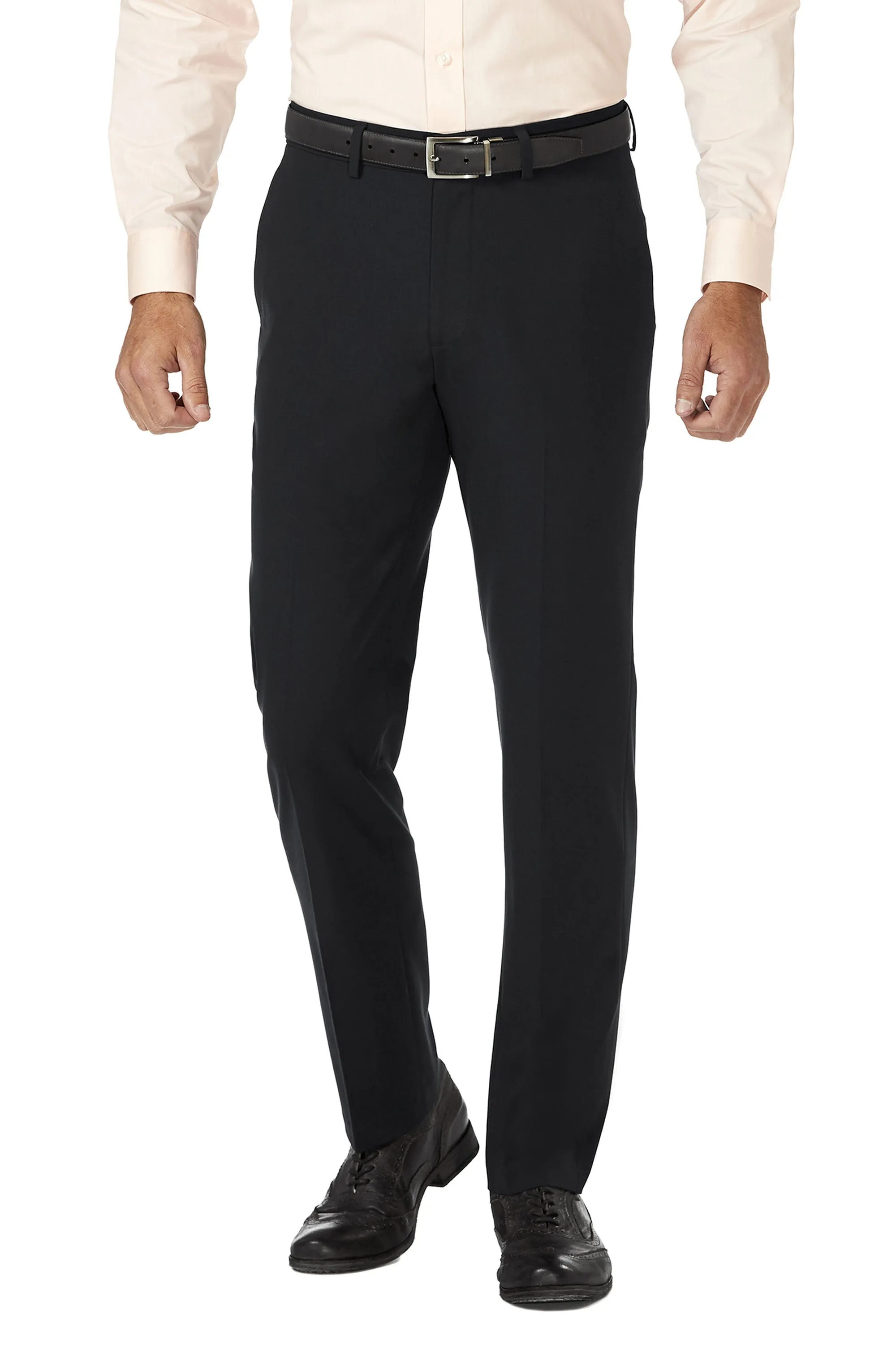 HAGGAR JMH PREMIUM SLIM DRESS PANT- BLACK & CHARCOAL