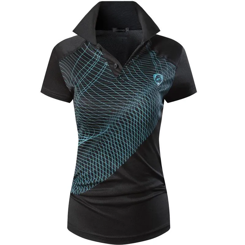 jeansian Women Casual Short Sleeve T-Shirt Tee Floral Print Polo Shirts Golf Polos Tennis Badminton