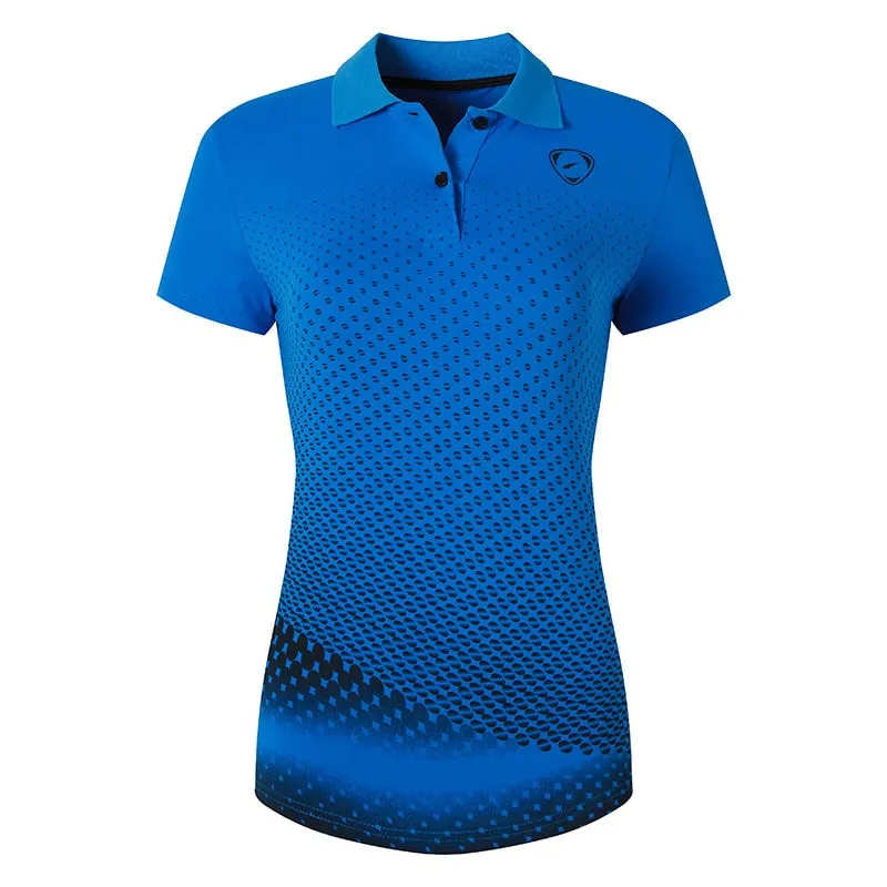 jeansian Women Casual Short Sleeve T-Shirt Tee Floral Print Polo Shirts Golf Polos Tennis Badminton