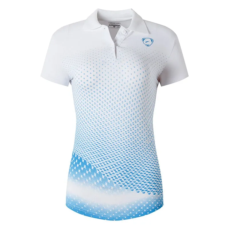 jeansian Women Casual Short Sleeve T-Shirt Tee Floral Print Polo Shirts Golf Polos Tennis Badminton