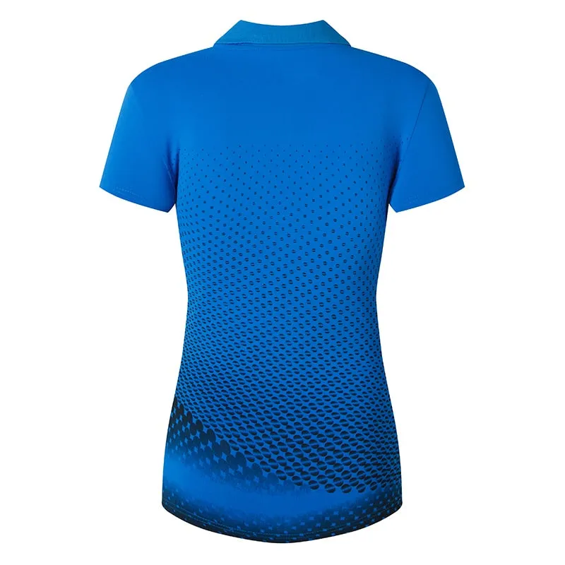 jeansian Women Casual Short Sleeve T-Shirt Tee Floral Print Polo Shirts Golf Polos Tennis Badminton