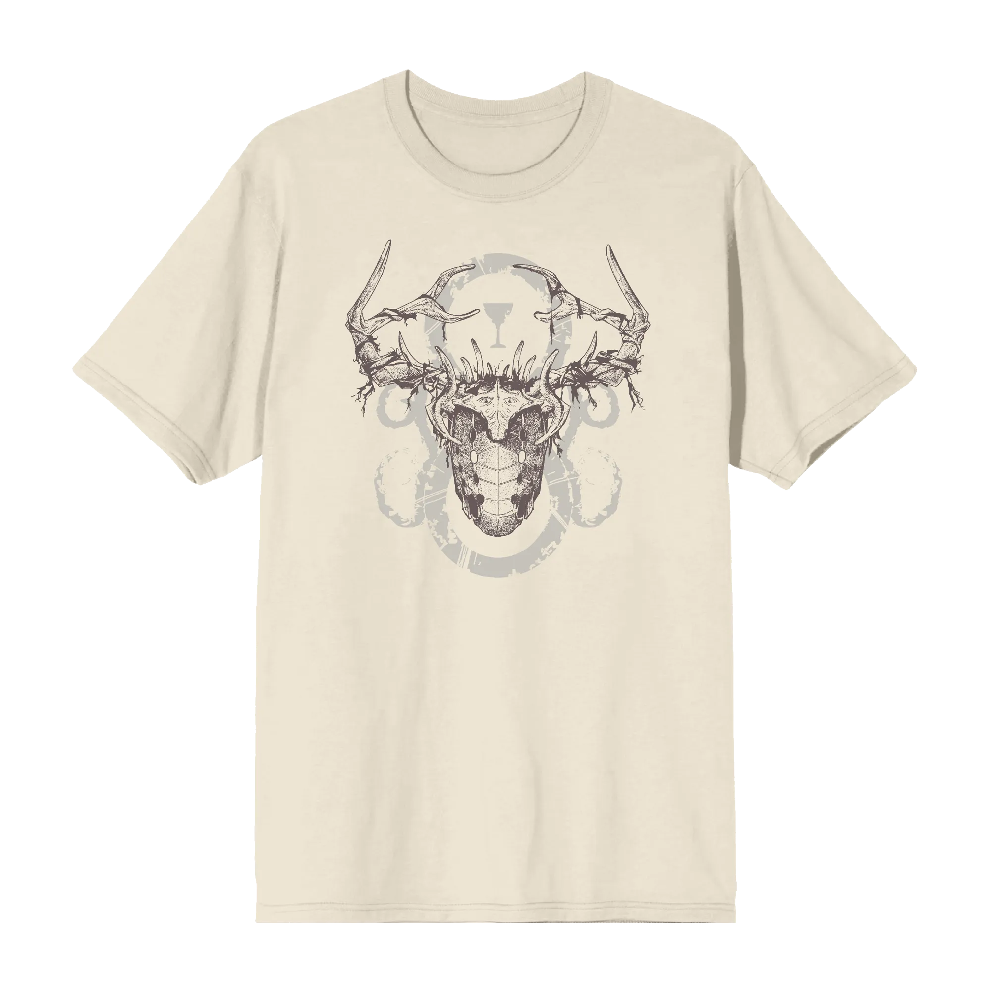 Jimmy With Horns & Cup Natural Tee