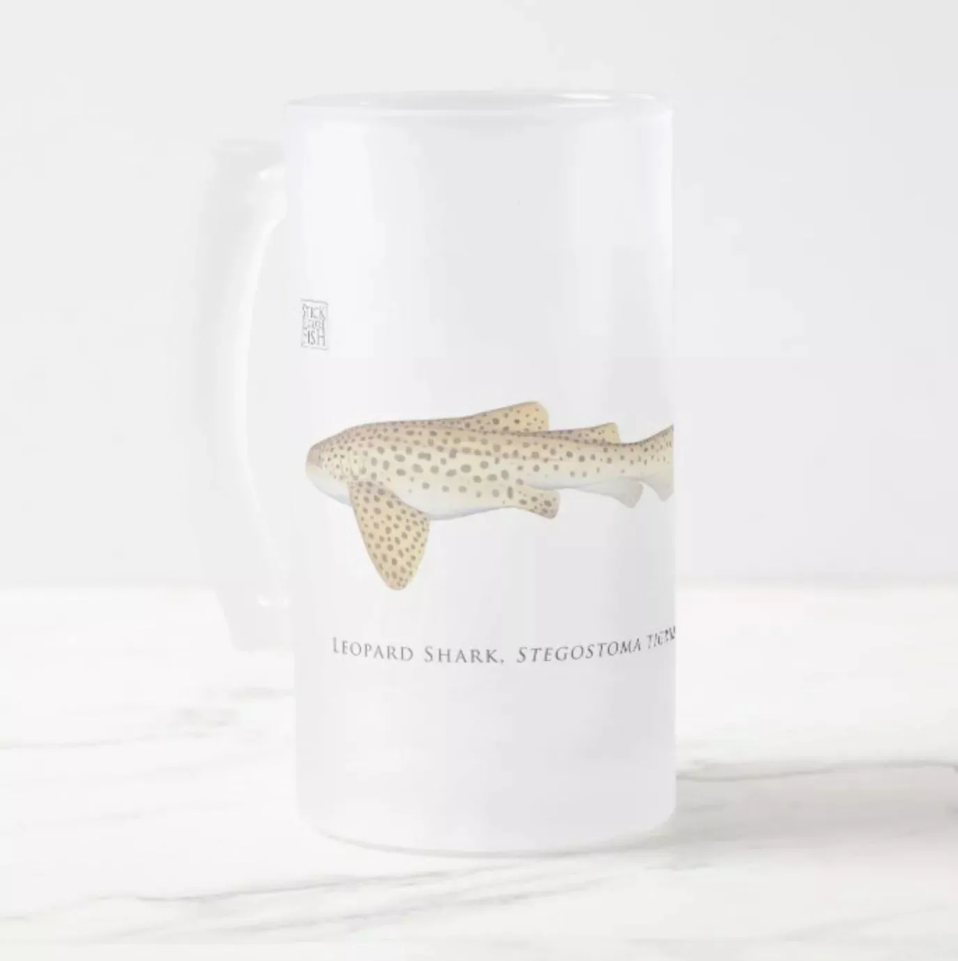Leopard Shark - Frosted Glass Stein
