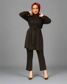 Long Sleeve Tops And Long Pants Set For Muslim Women