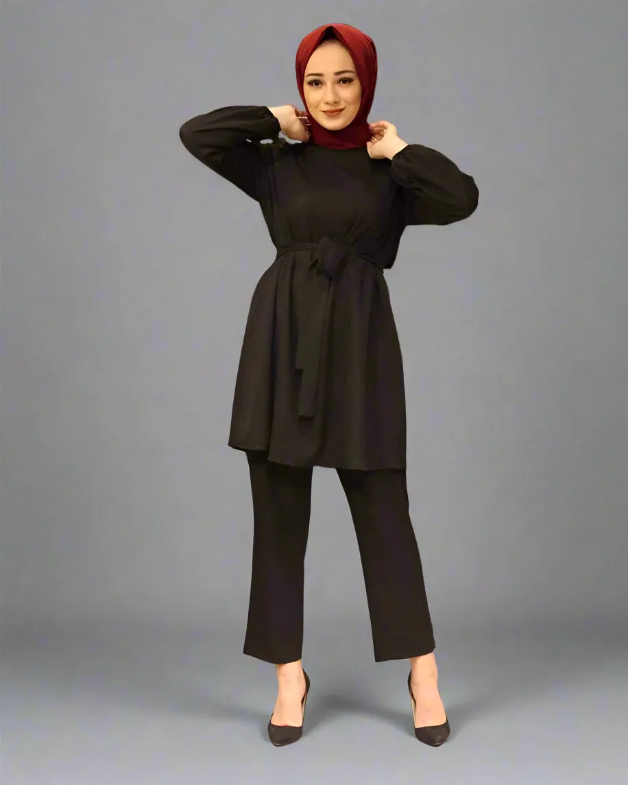 Long Sleeve Tops And Long Pants Set For Muslim Women