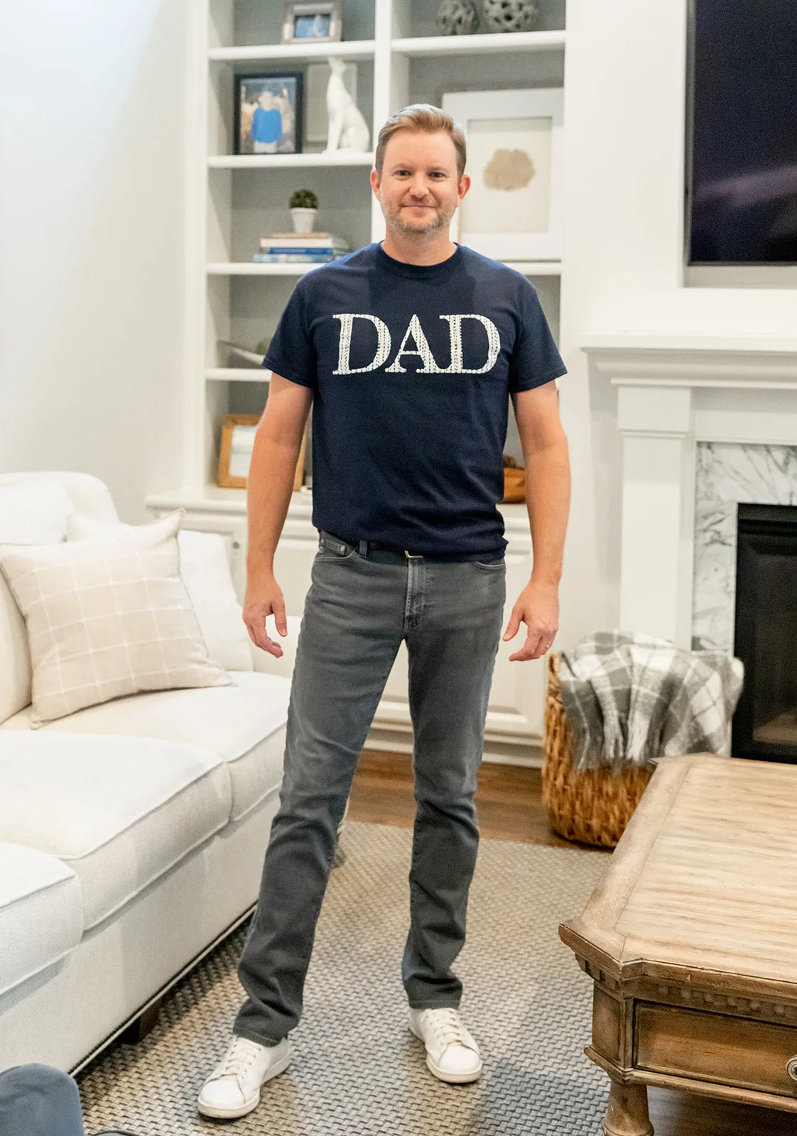 Luna White Dad T-shirt