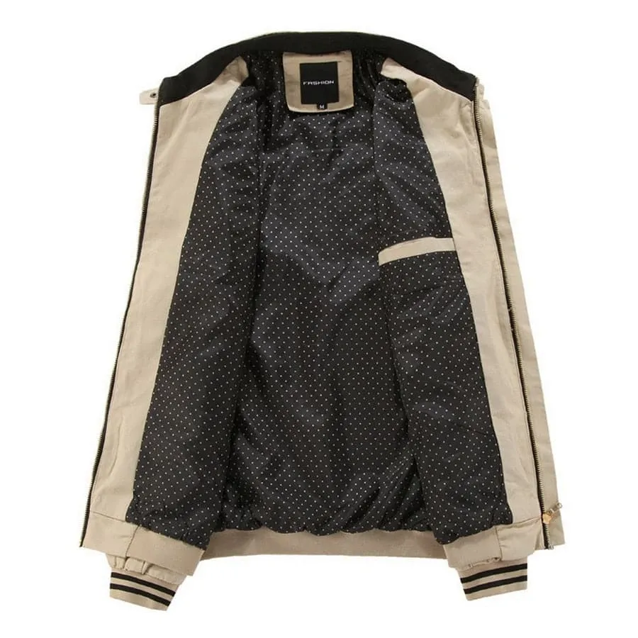 MAIYI Design Men's Fashion Premium Quality Classic Stripes Cotton Coat Jacket