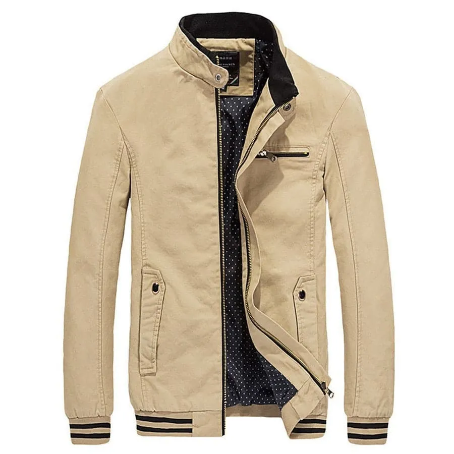 MAIYI Design Men's Fashion Premium Quality Classic Stripes Cotton Coat Jacket