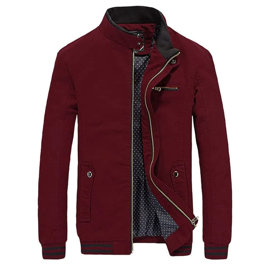 MAIYI Design Men's Fashion Premium Quality Classic Stripes Cotton Coat Jacket