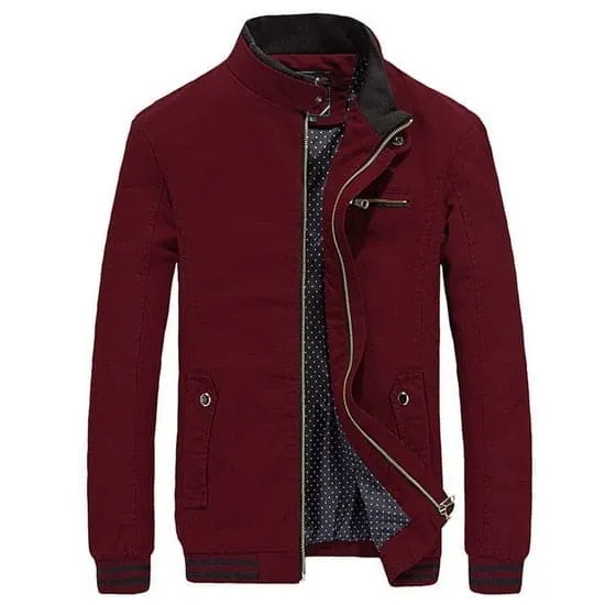 MAIYI Design Men's Fashion Premium Quality Classic Stripes Cotton Coat Jacket