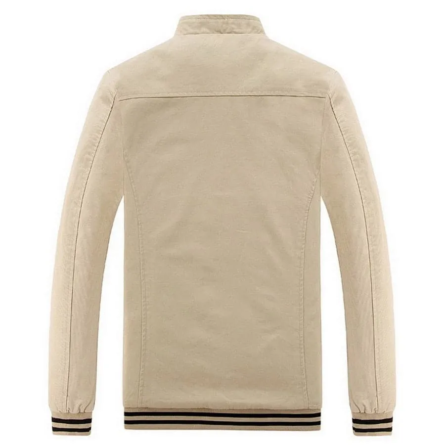 MAIYI Design Men's Fashion Premium Quality Classic Stripes Cotton Coat Jacket
